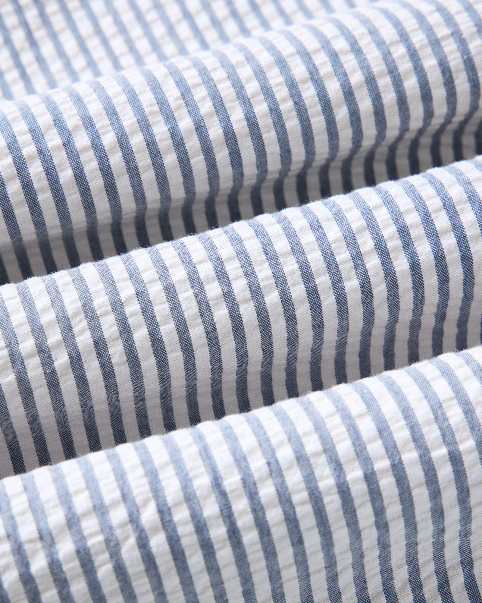 The Short Sleeve Jack in Steel Blue Stripe Seersucker - Image 7
