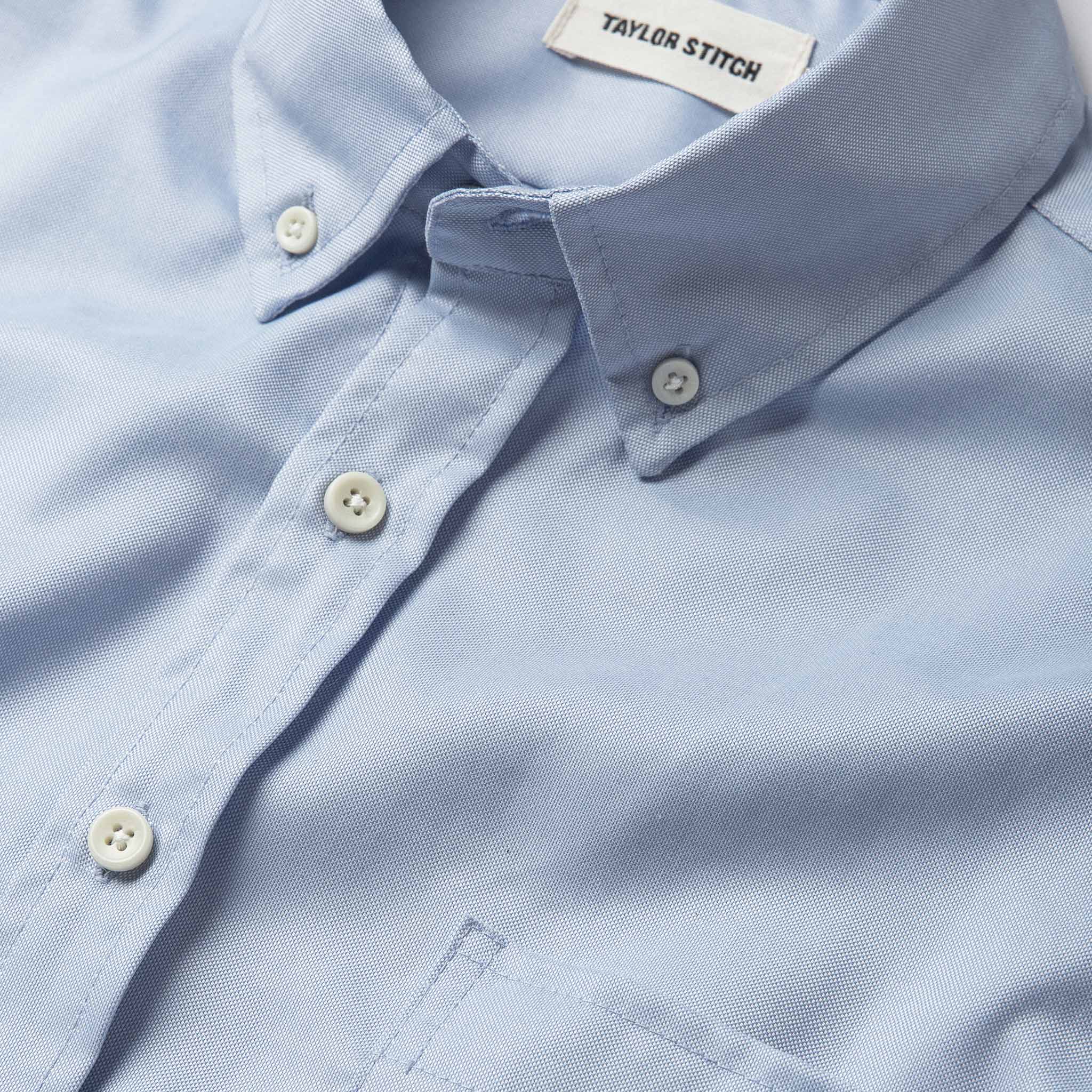 The Short Sleeve Jack in Washed Blue Oxford - Image 6