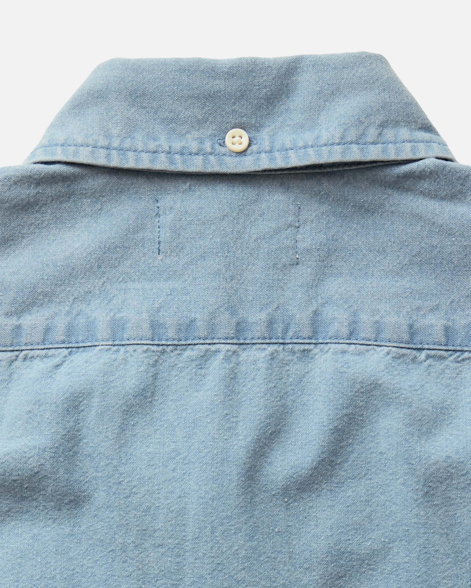 The Short Sleeve Jack in Washed Indigo Oxford - Image 7