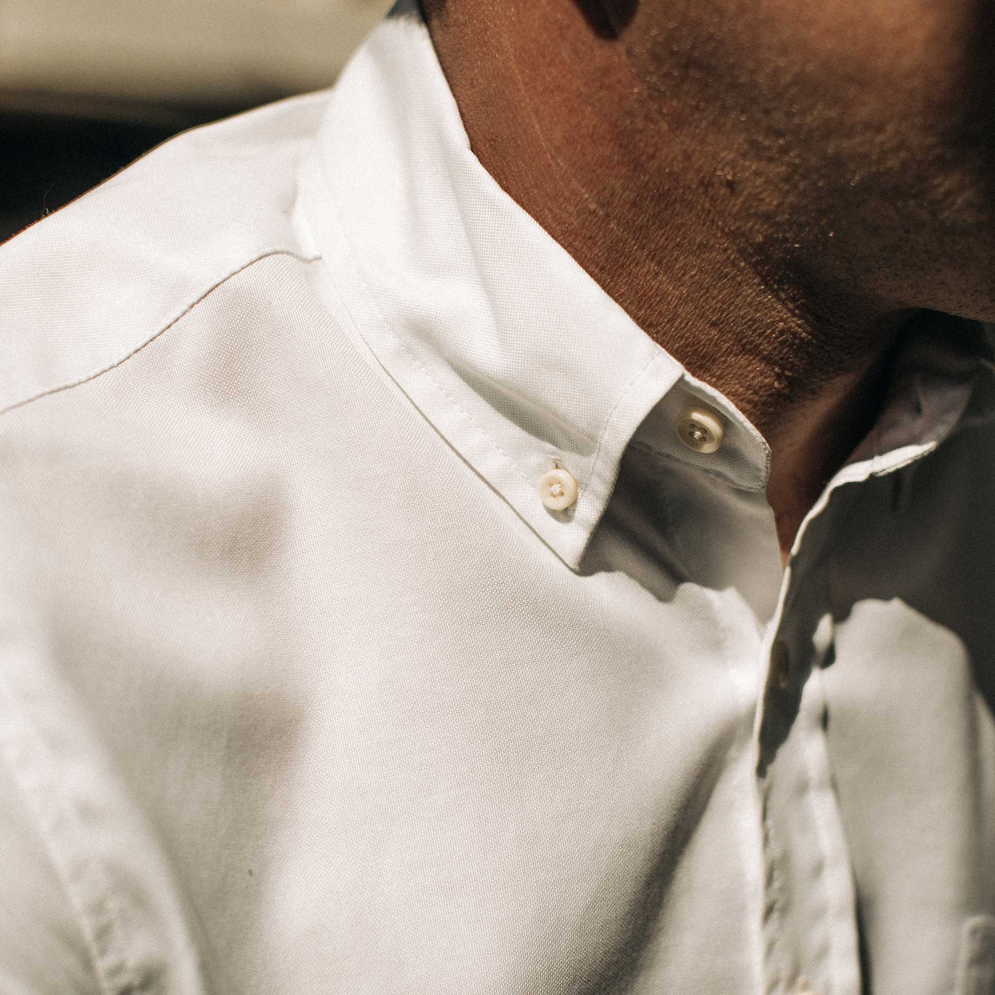 The Short Sleeve Jack in Washed White Oxford - Image 4