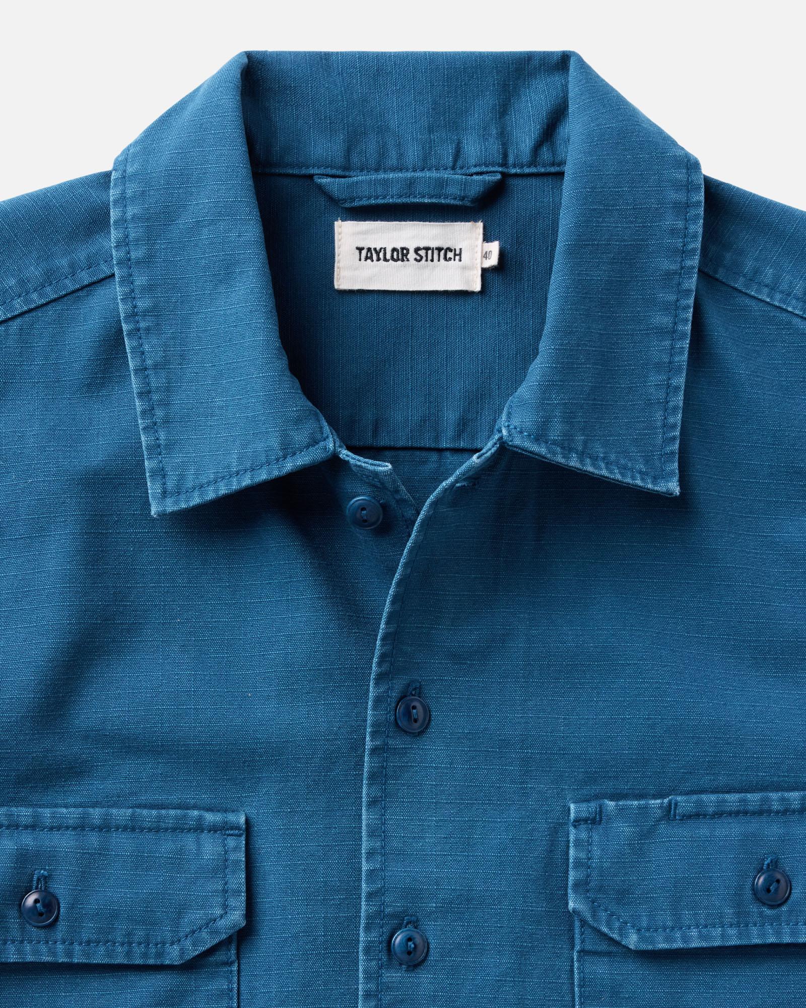 The Short Sleeve Mechanic Shirt in Atlantic Ripstop - Image 5