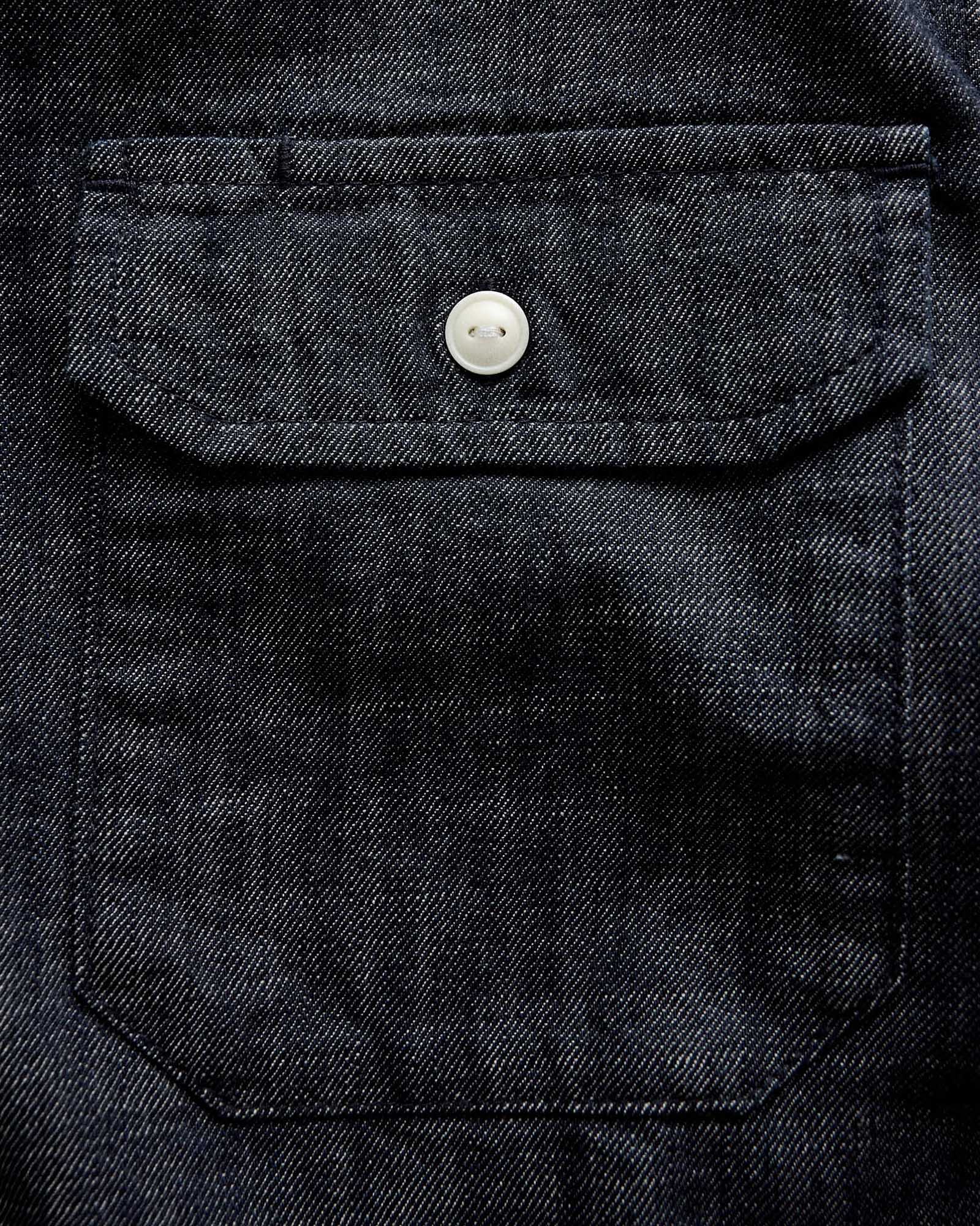 The Short Sleeve Mechanic Shirt in Rinsed Indigo Denim - Image 8