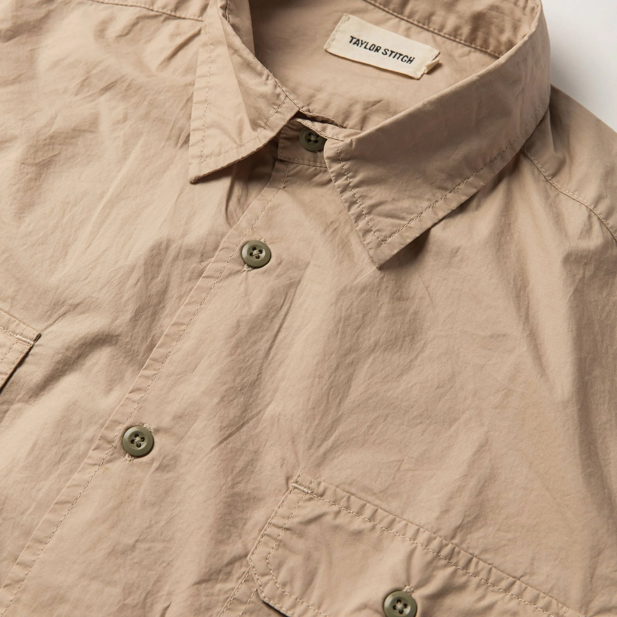 The Short Sleeve Officer Shirt in Khaki - Image 6