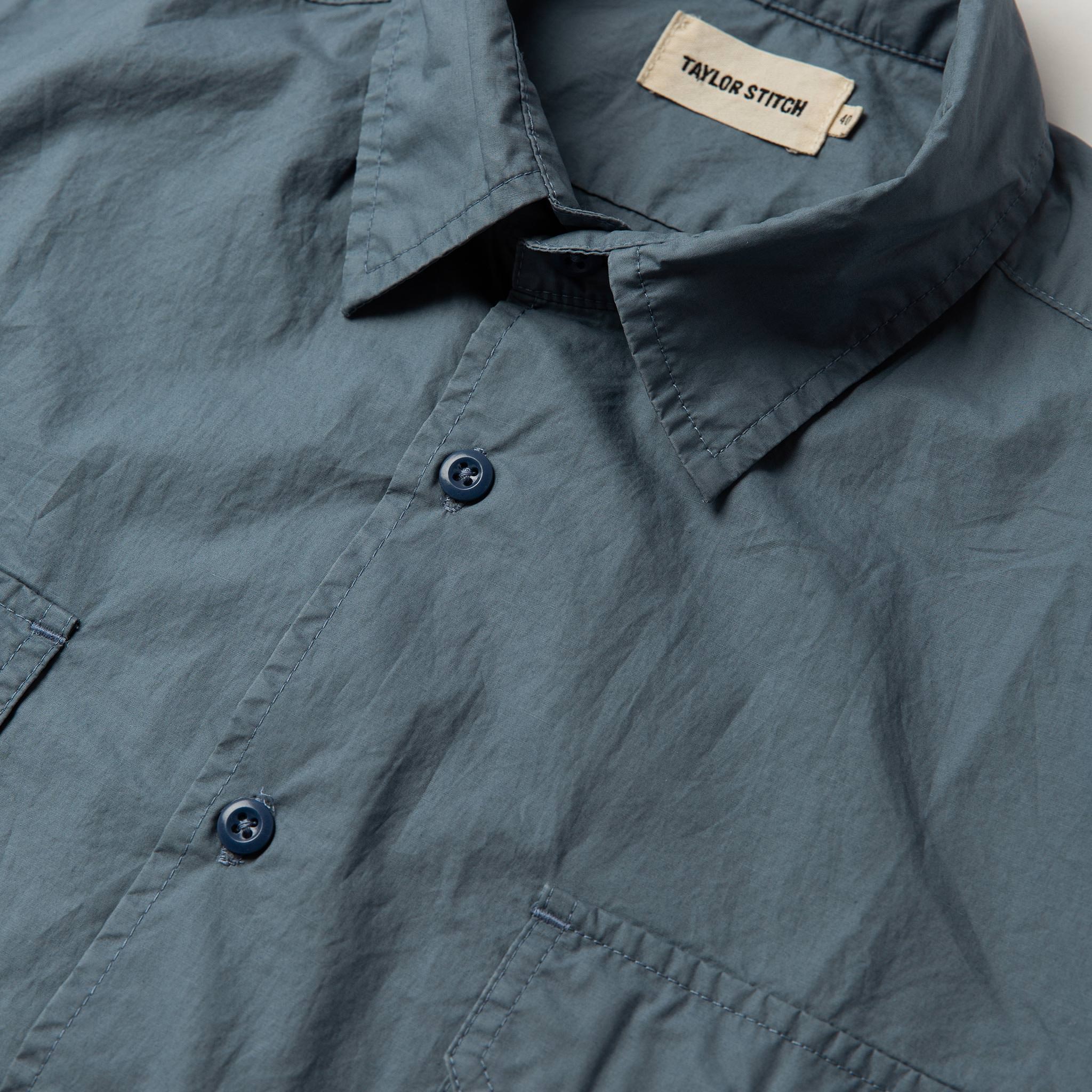 The Short Sleeve Officer Shirt in Slate - Image 6