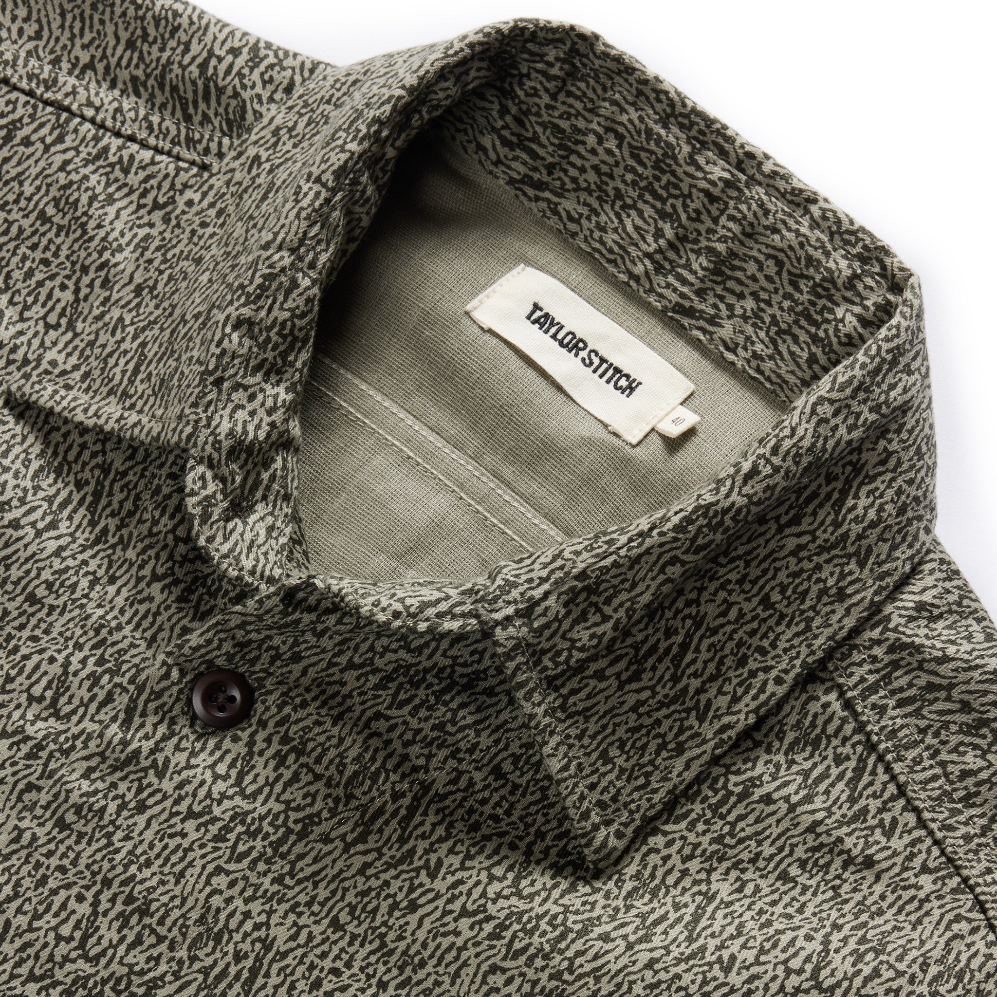 The Short Sleeve Officer Shirt in Static Camo Double Cloth - Image 5
