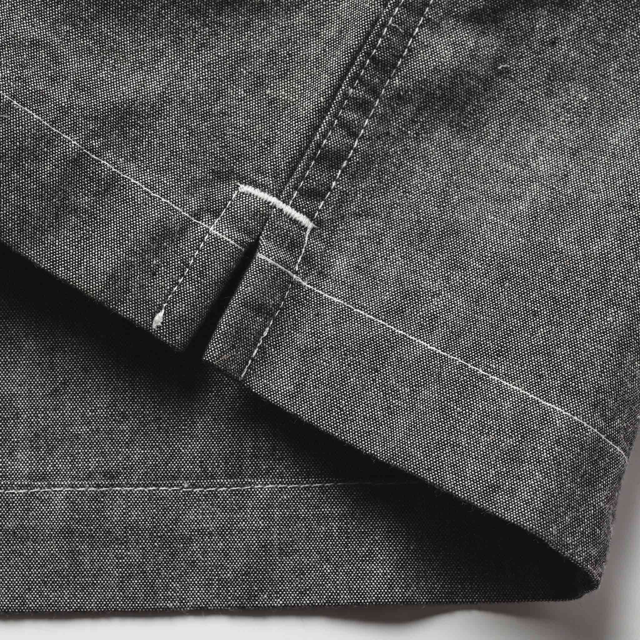 The Short Sleeve Popover in Charcoal Chambray - Image 10