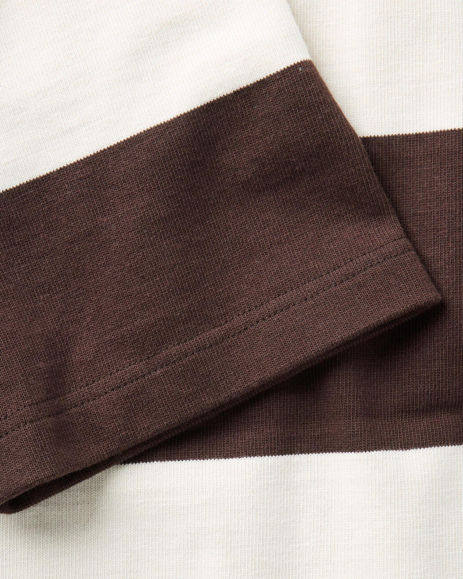 The Short Sleeve Rugby Shirt in Port Stripe - Image 5