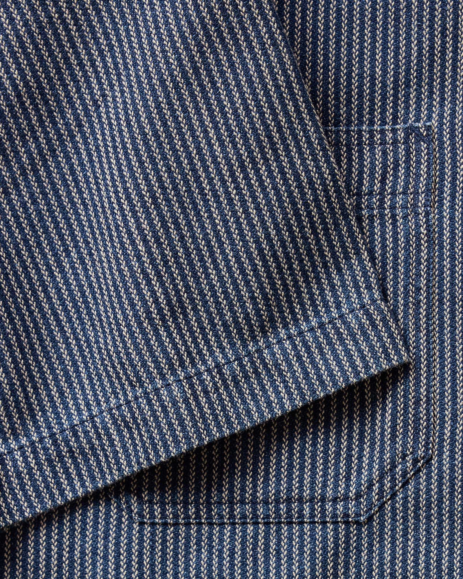 The Short Sleeve Utility Shirt in Roped Indigo - Image 5