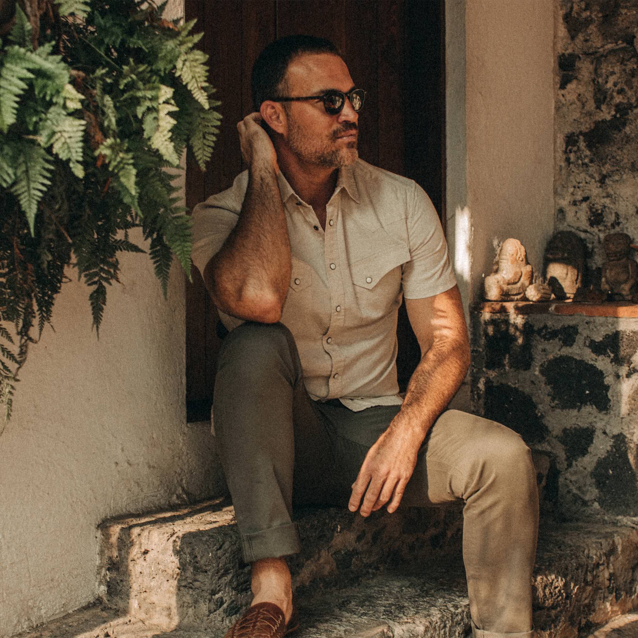 The Short Sleeve Western in Natural - Image 5