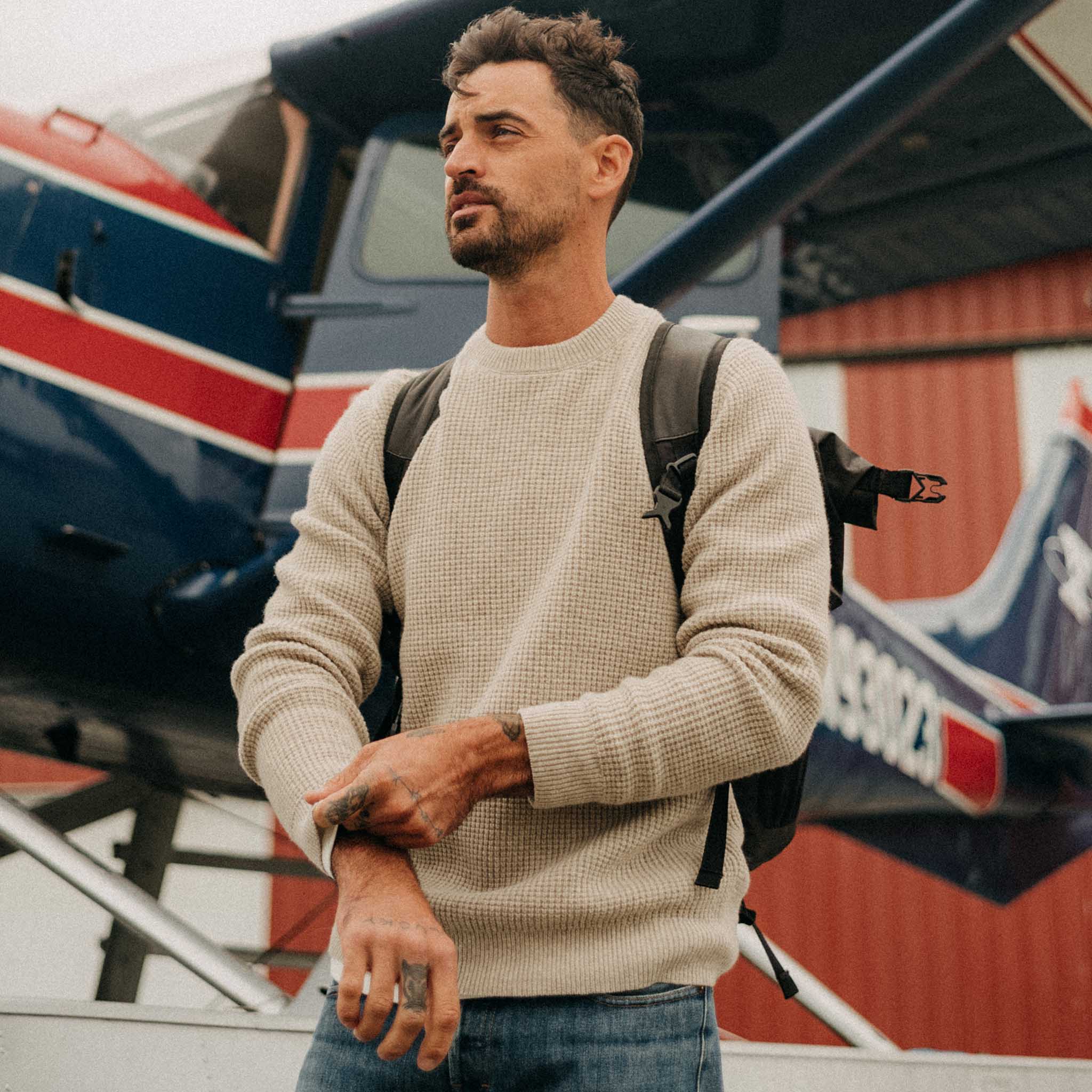 The Sidecountry Crew in Heather Fog Merino Waffle - Image 2