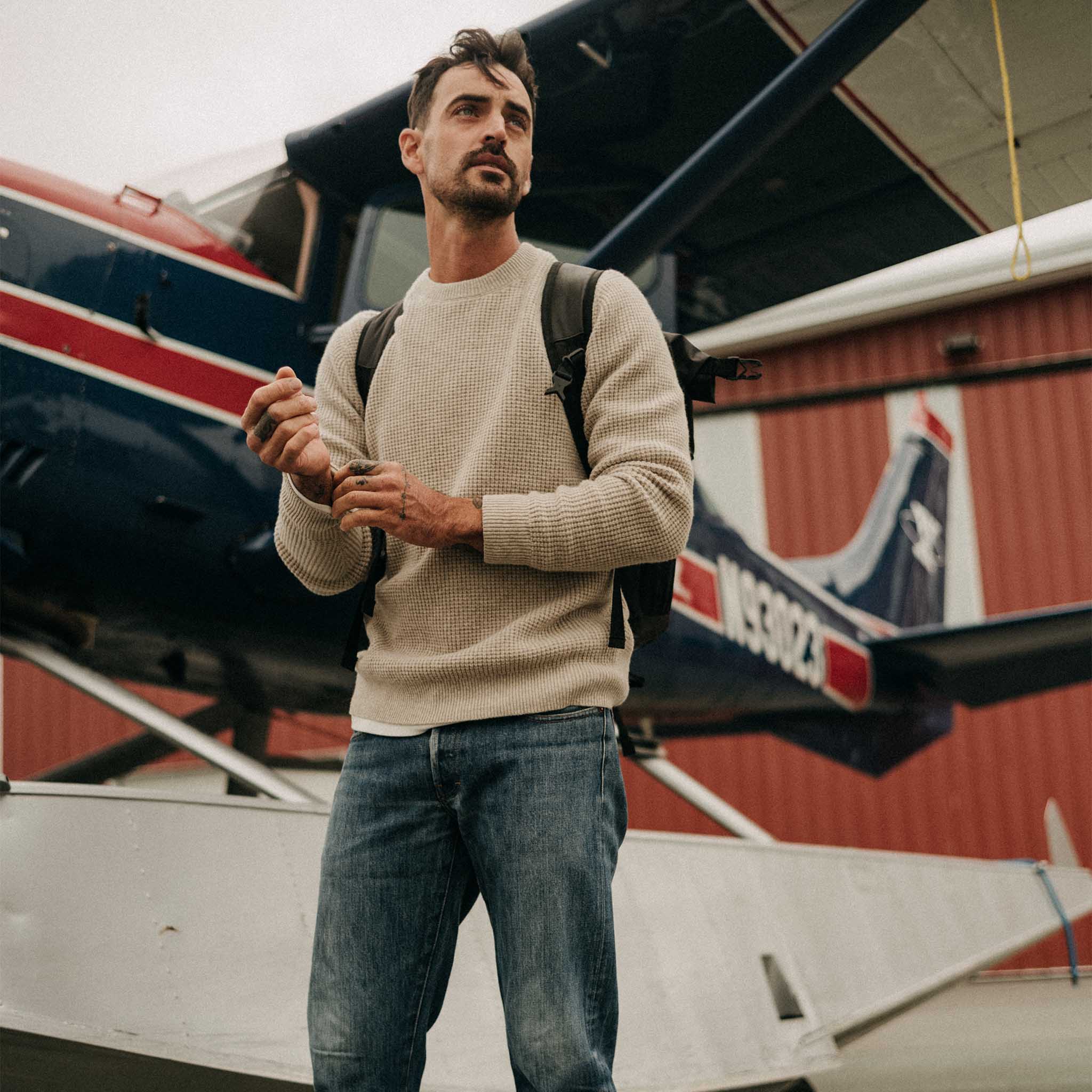 The Sidecountry Crew in Heather Fog Merino Waffle - Image 4
