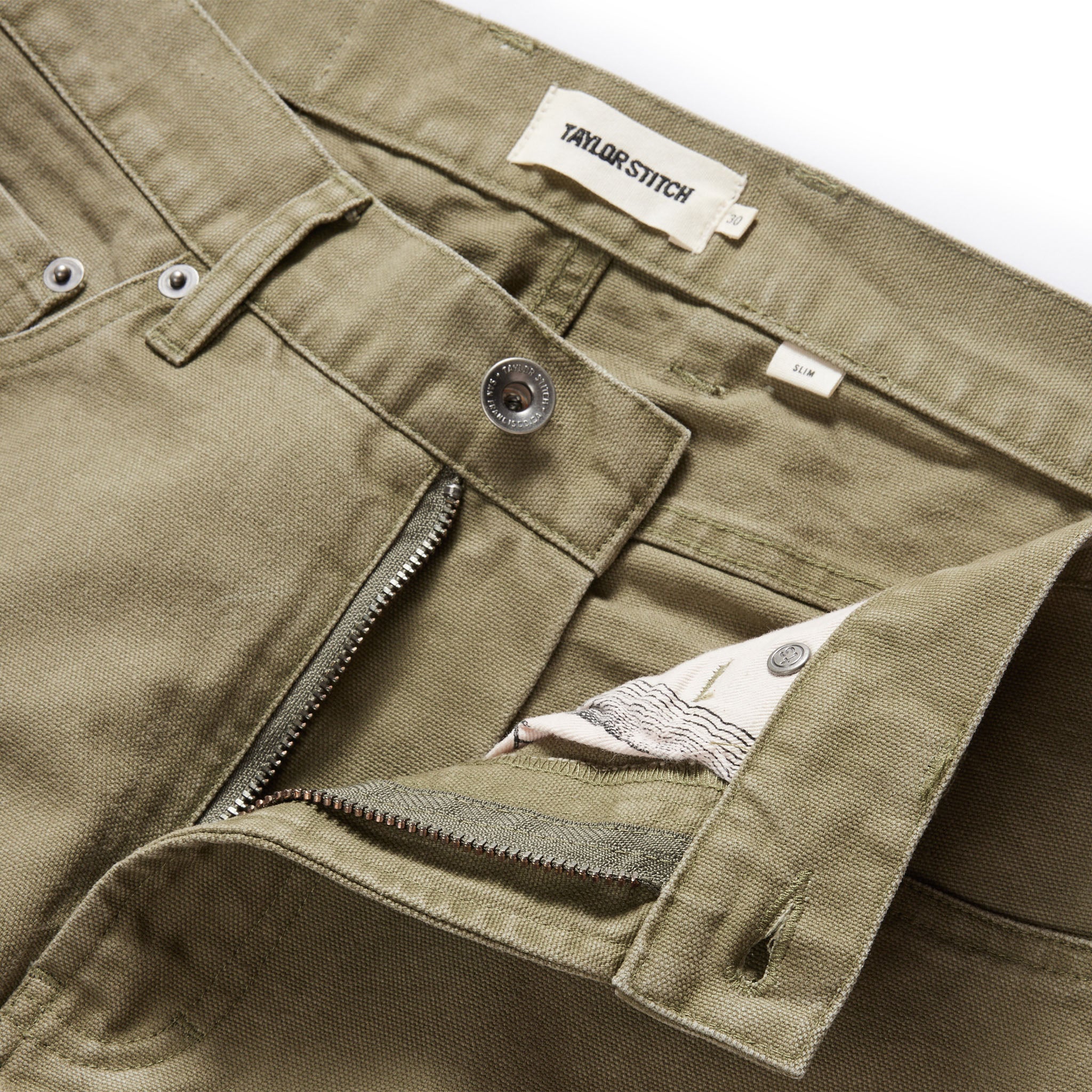 The Slim All Day Pant in Arid Eucalyptus Canvas - Image 7