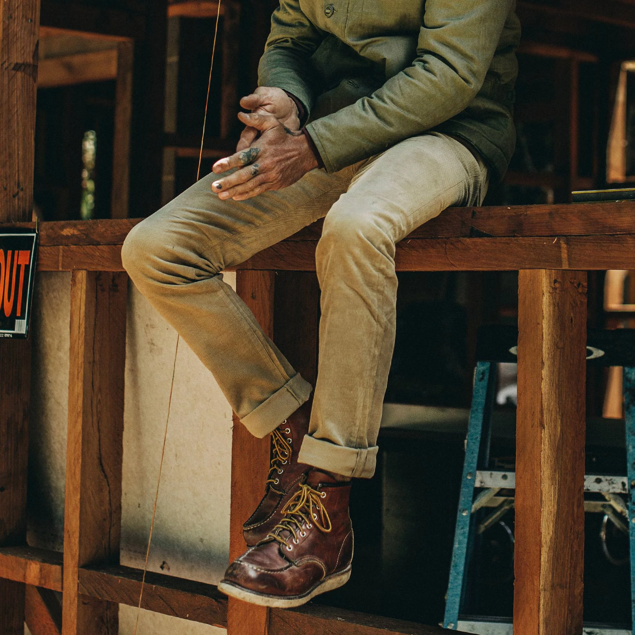 The Slim All Day Pant in British Khaki Cord - Image 5