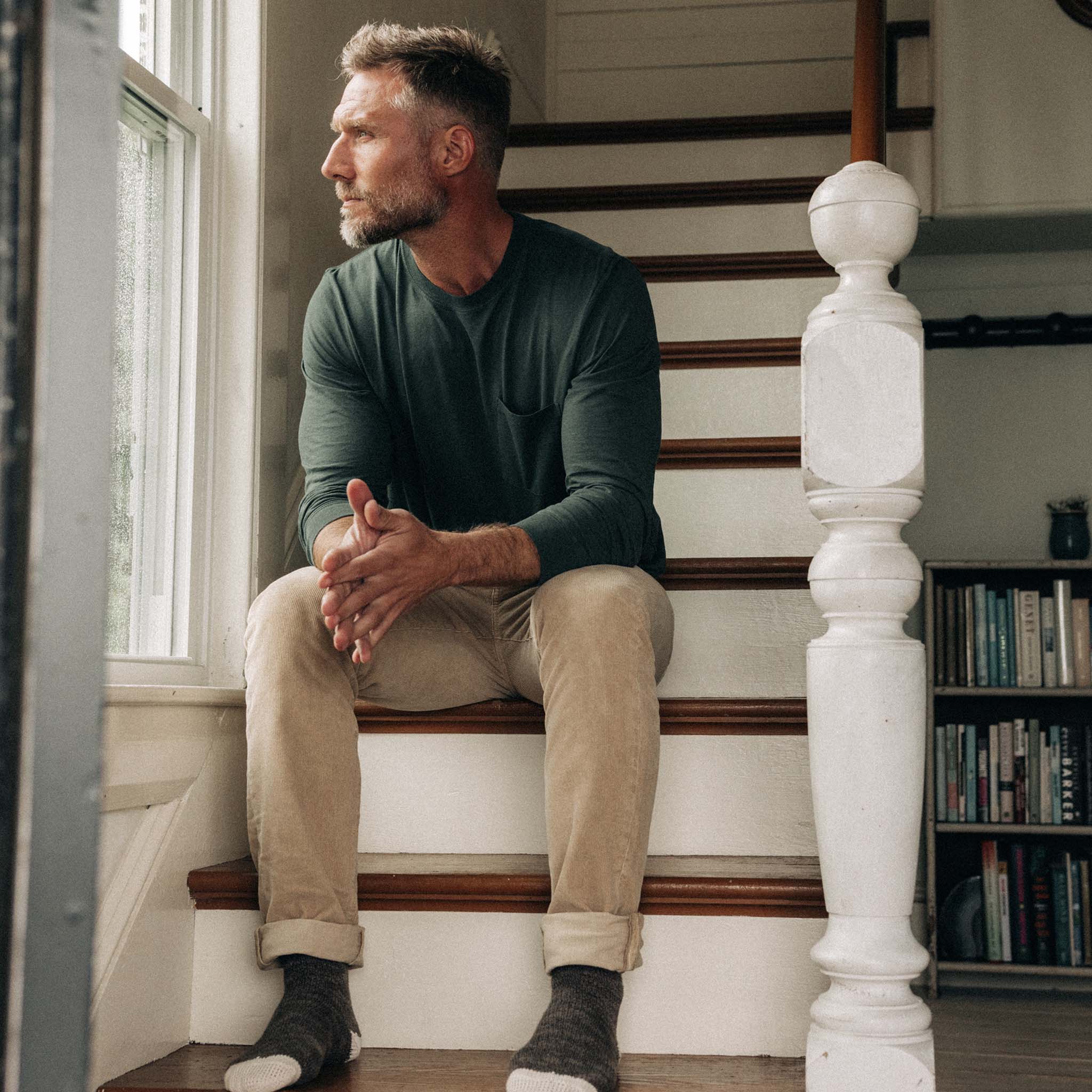 The Slim All Day Pant in Light Khaki Cord - Image 2