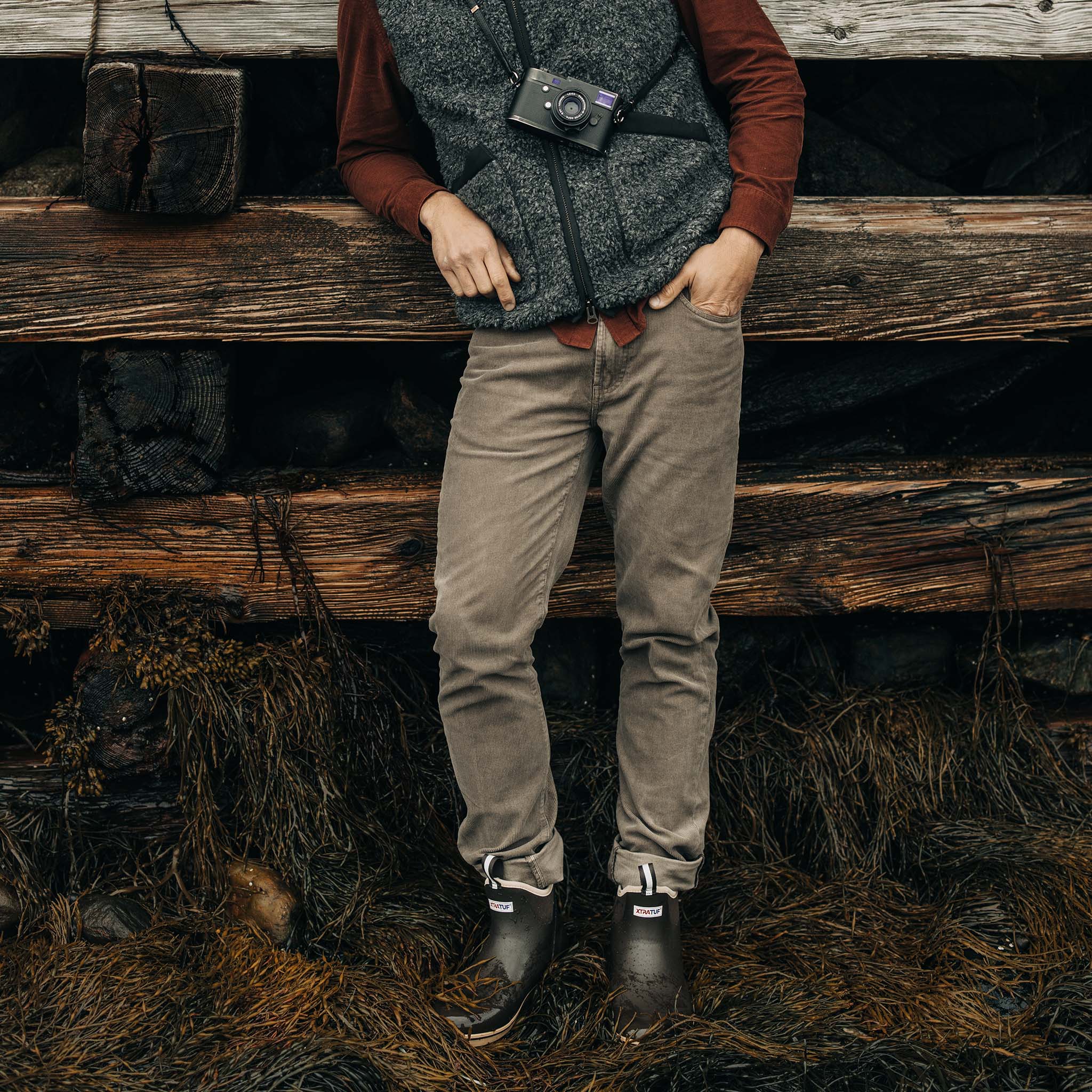 The Slim All Day Pant in Morel Cord - Image 2