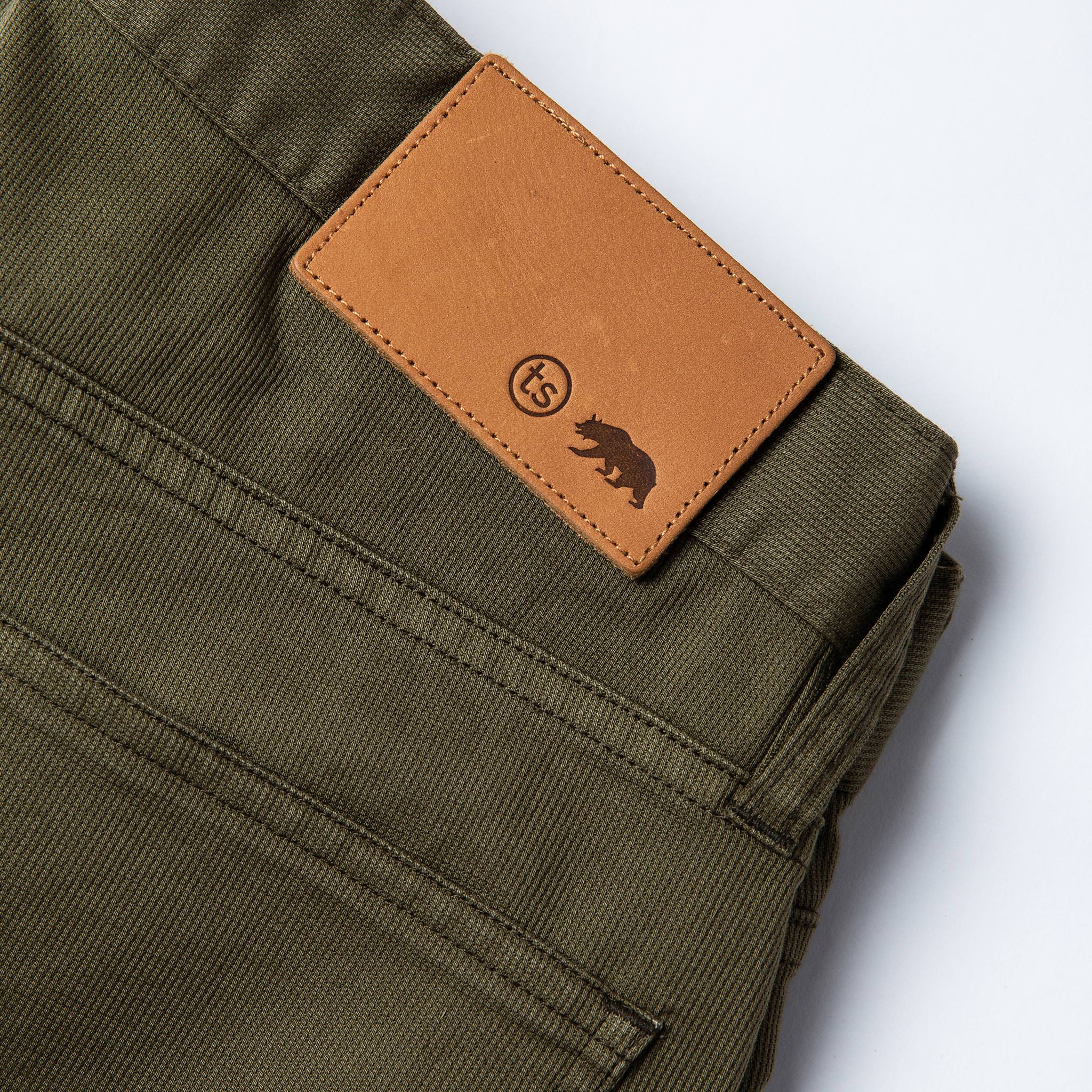 The Slim All Day Pant in Olive Bedford Cord - Image 9