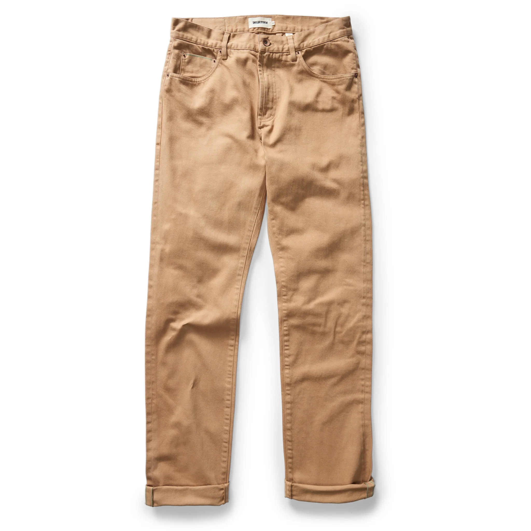 The Slim All Day Pant in Tobacco Selvage Denim - Image 5