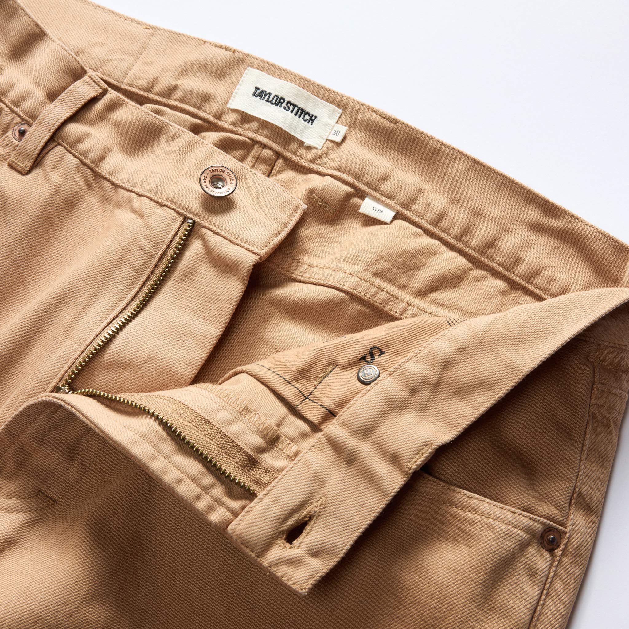 The Slim All Day Pant in Tobacco Selvage Denim - Image 9