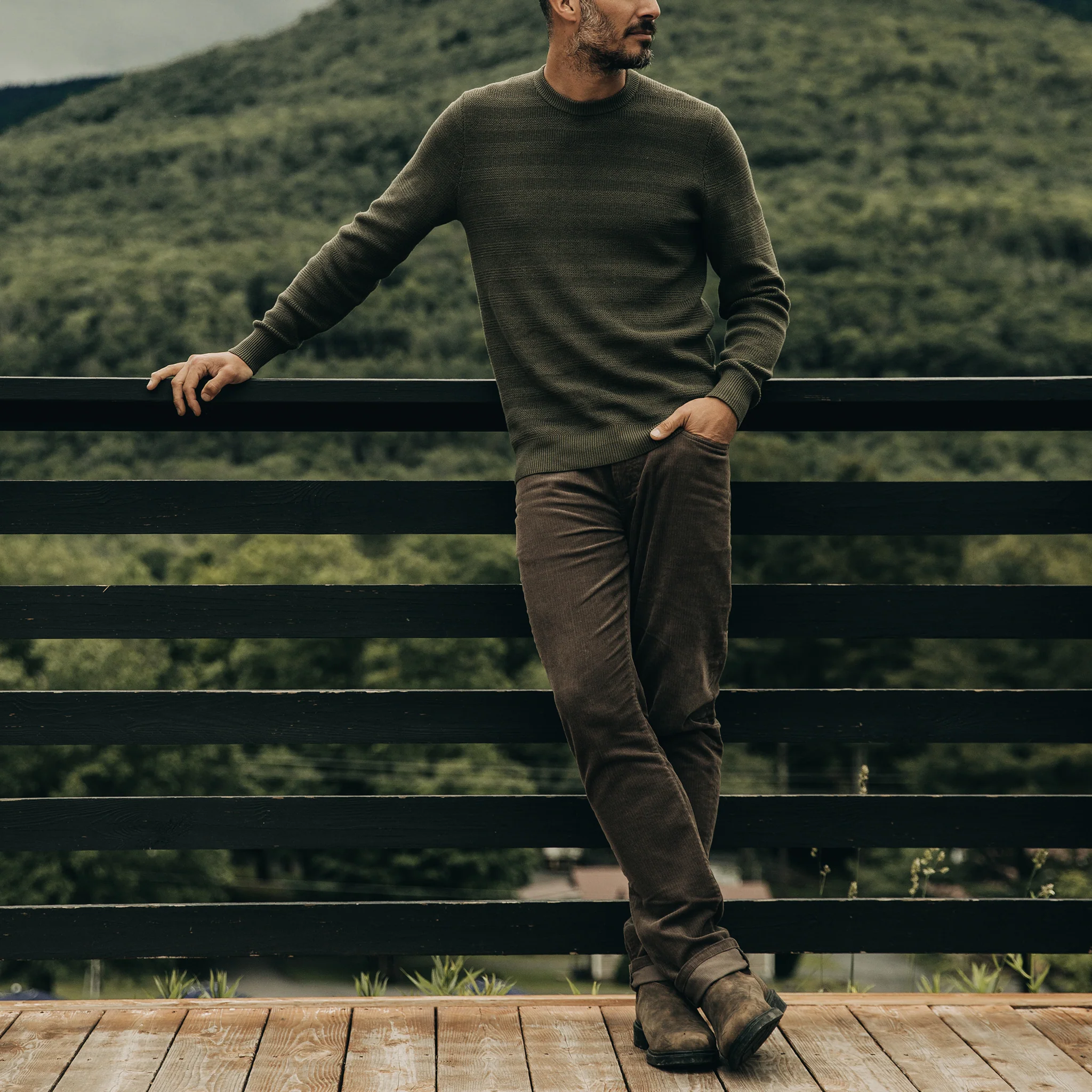 The Slim All Day Pant in Walnut Cord - Image 4