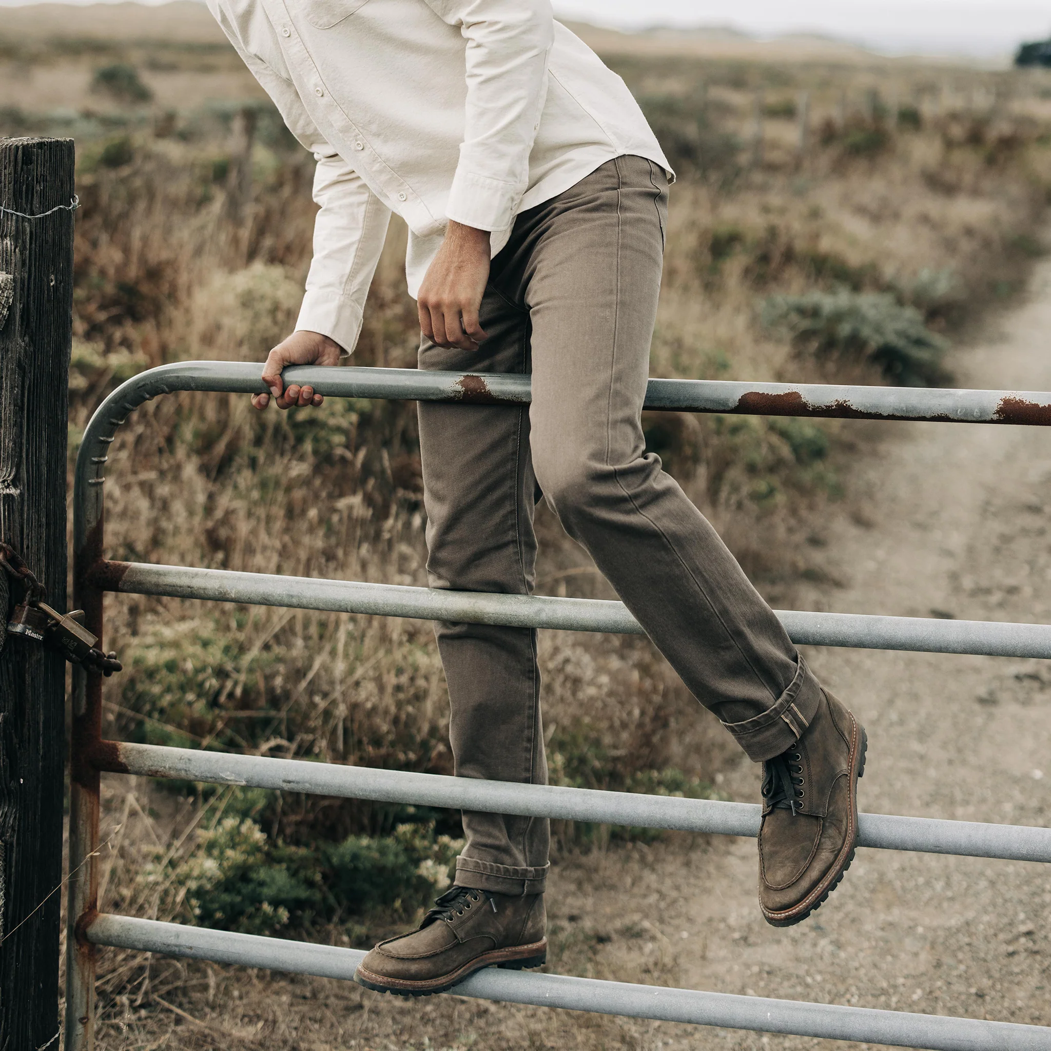 The Slim All Day Pant in Washed Walnut Selvage - Image 3