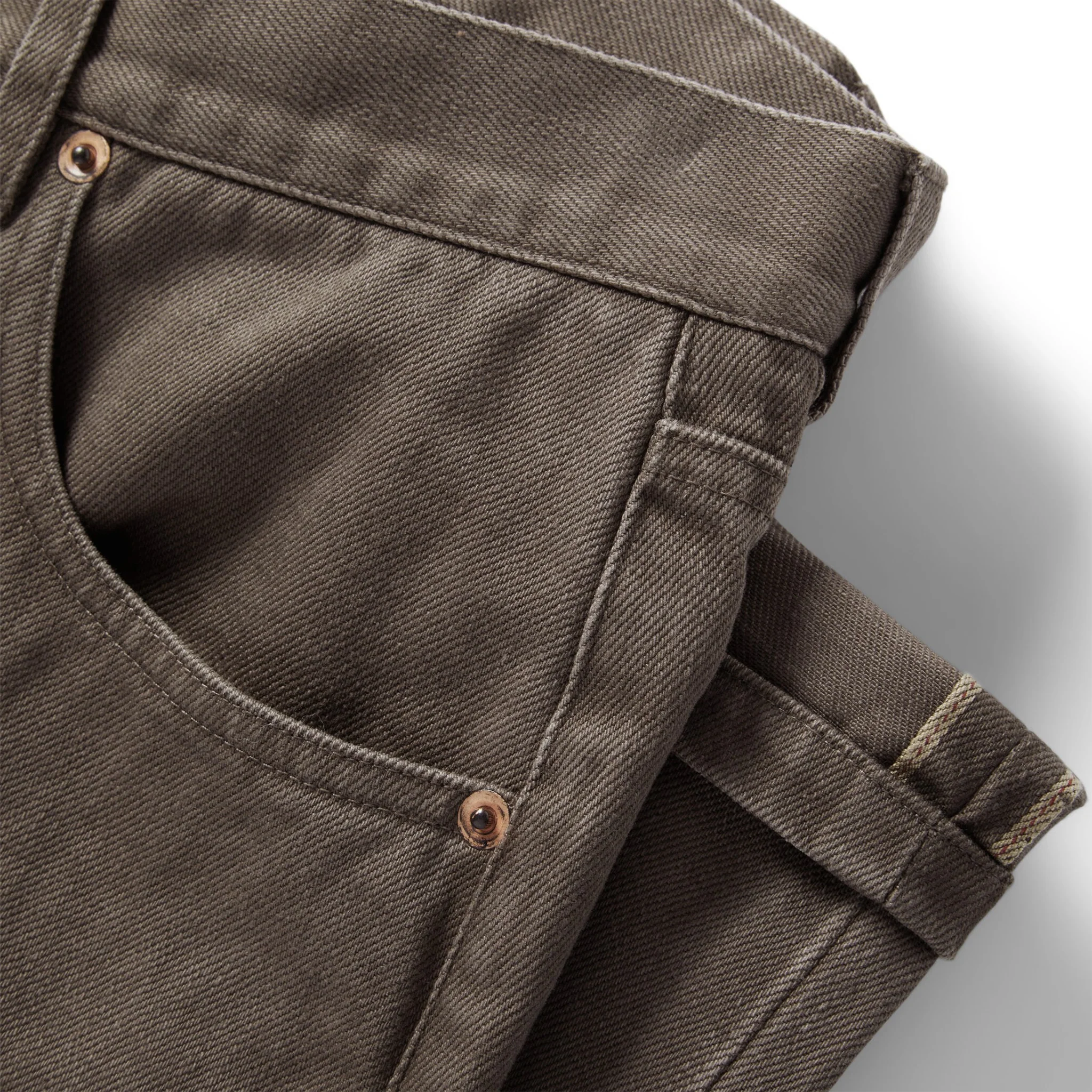 The Slim All Day Pant in Washed Walnut Selvage - Image 8