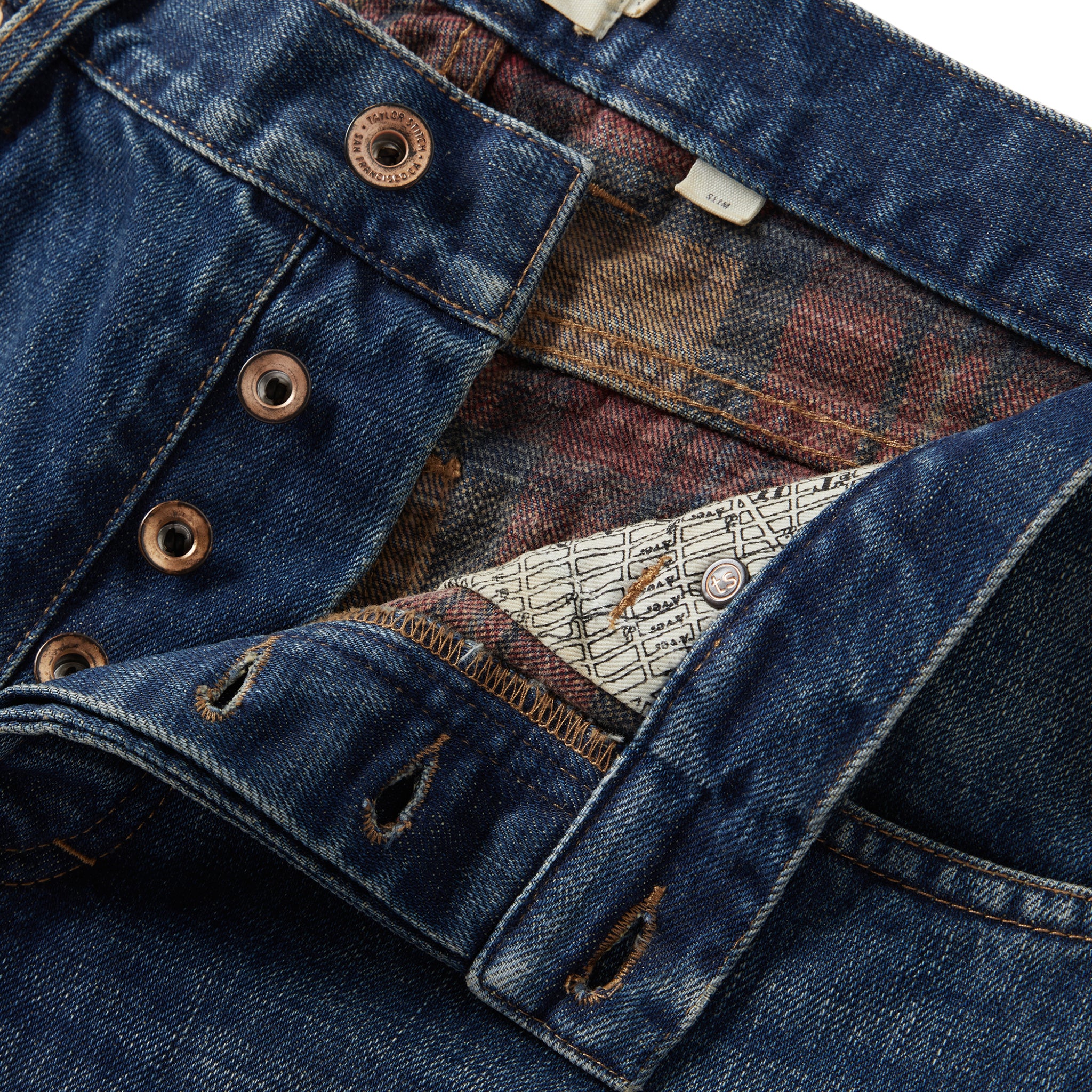 The Slim Brushed Back Jean in Sawyer Wash Organic Selvage - Image 9