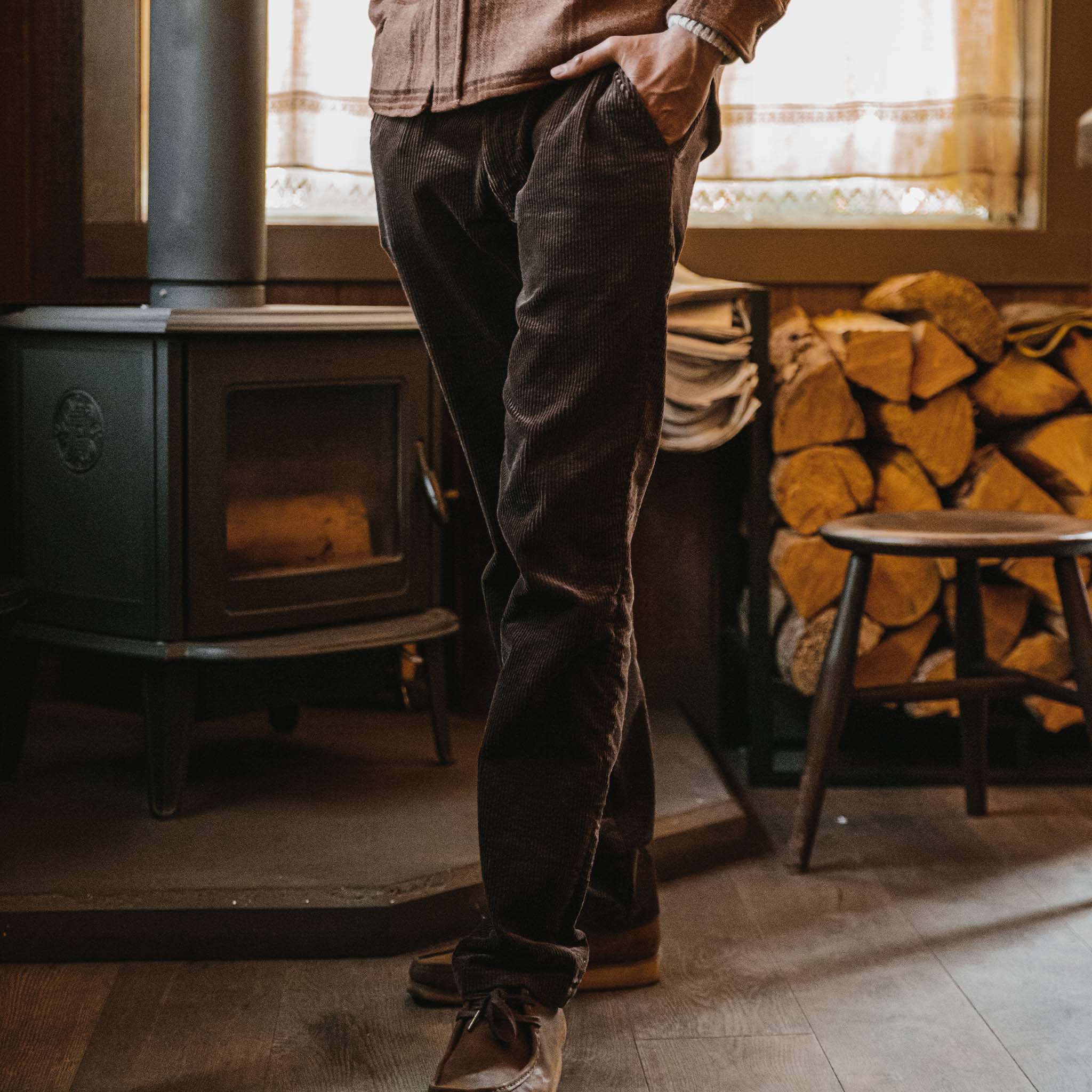 The Slim Foundation Pant in Espresso Cord - Image 2