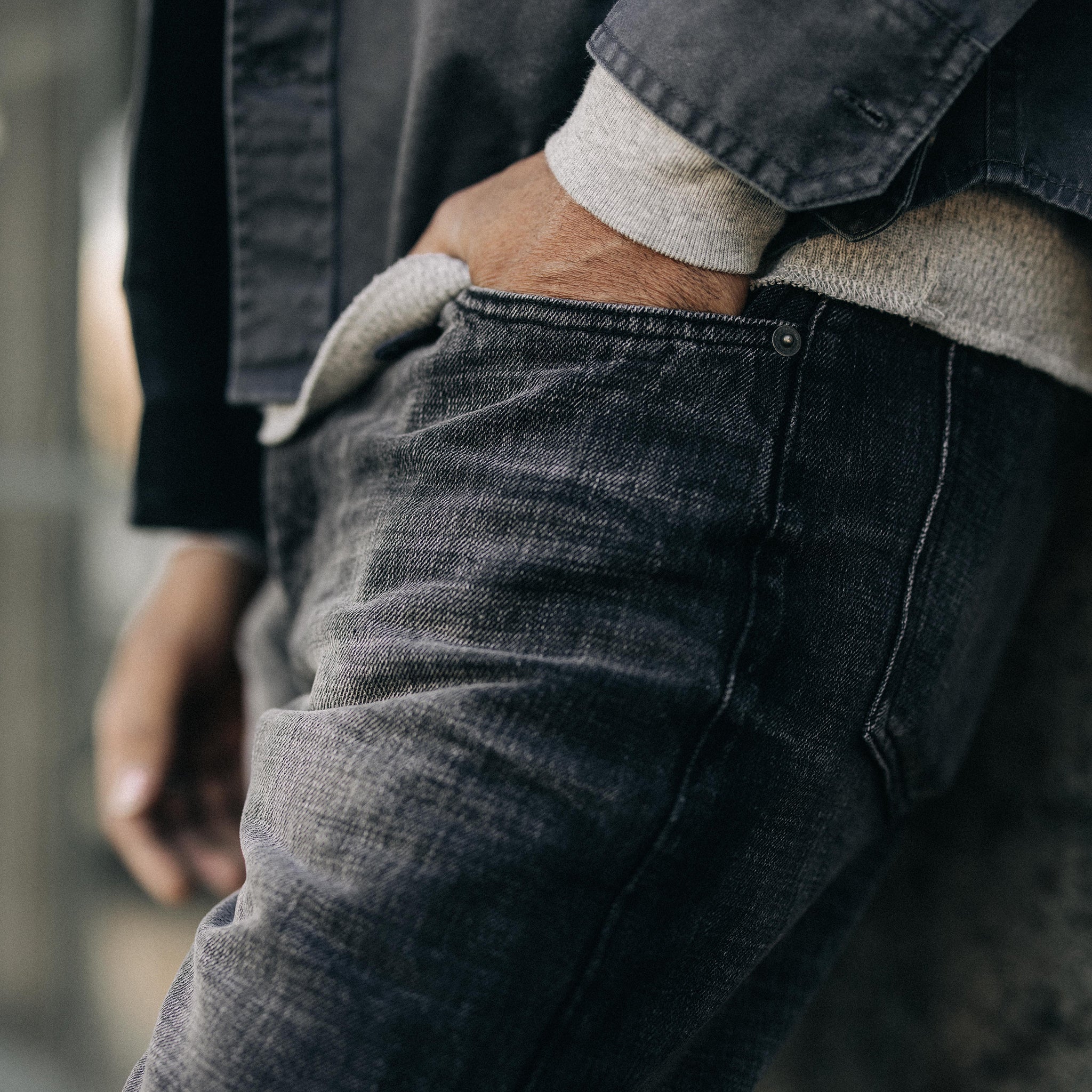 The Slim Jean in Black 3-Month Wash Selvage - Image 3