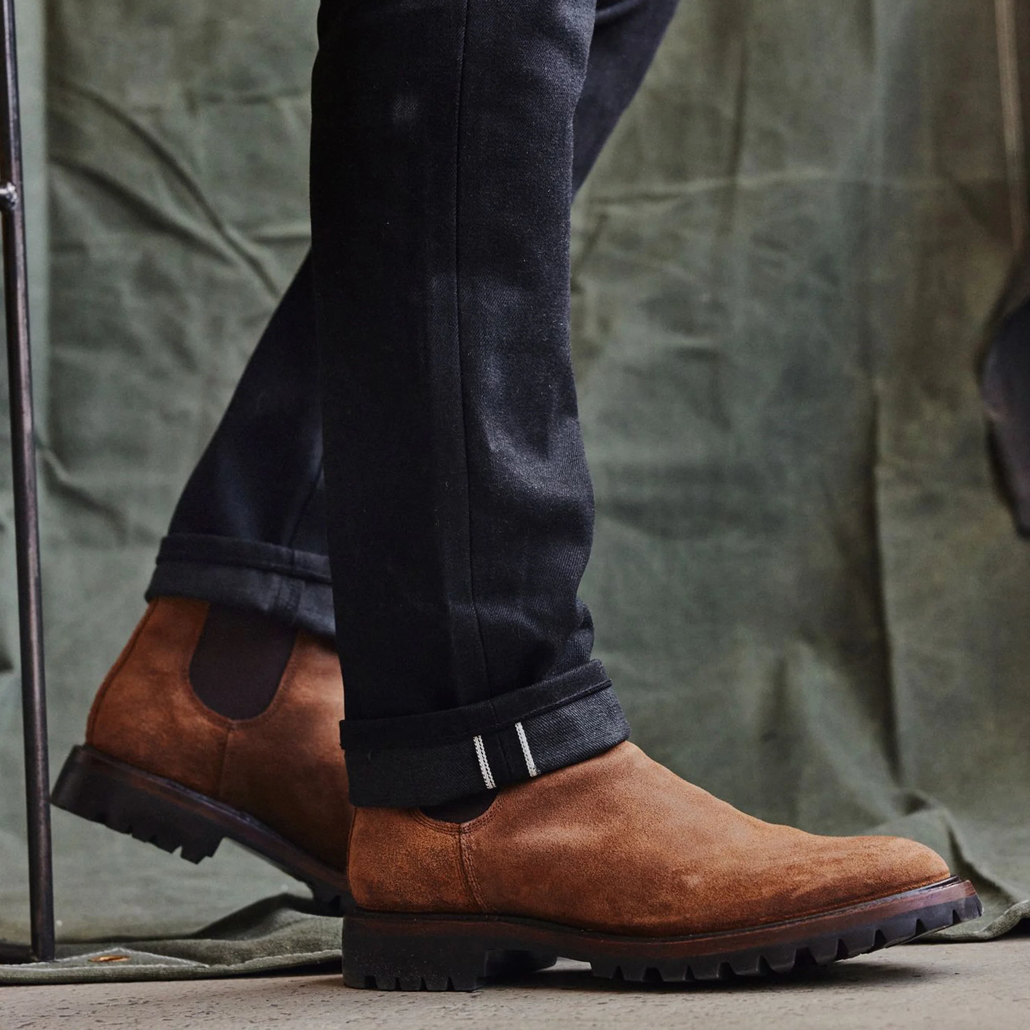 The Slim Jean in Black Nihon Menpu Selvage - Image 4