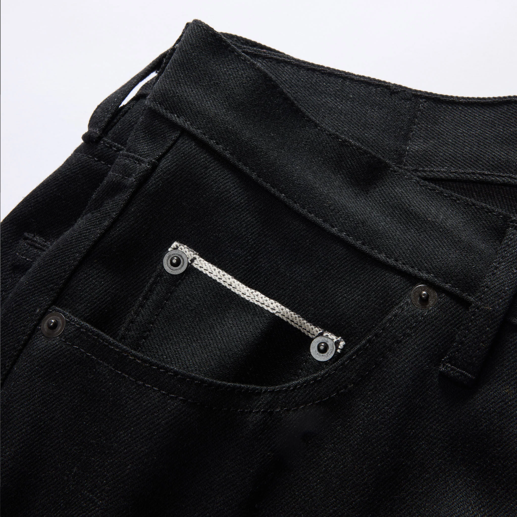 The Slim Jean in Black Nihon Menpu Selvage - Image 8