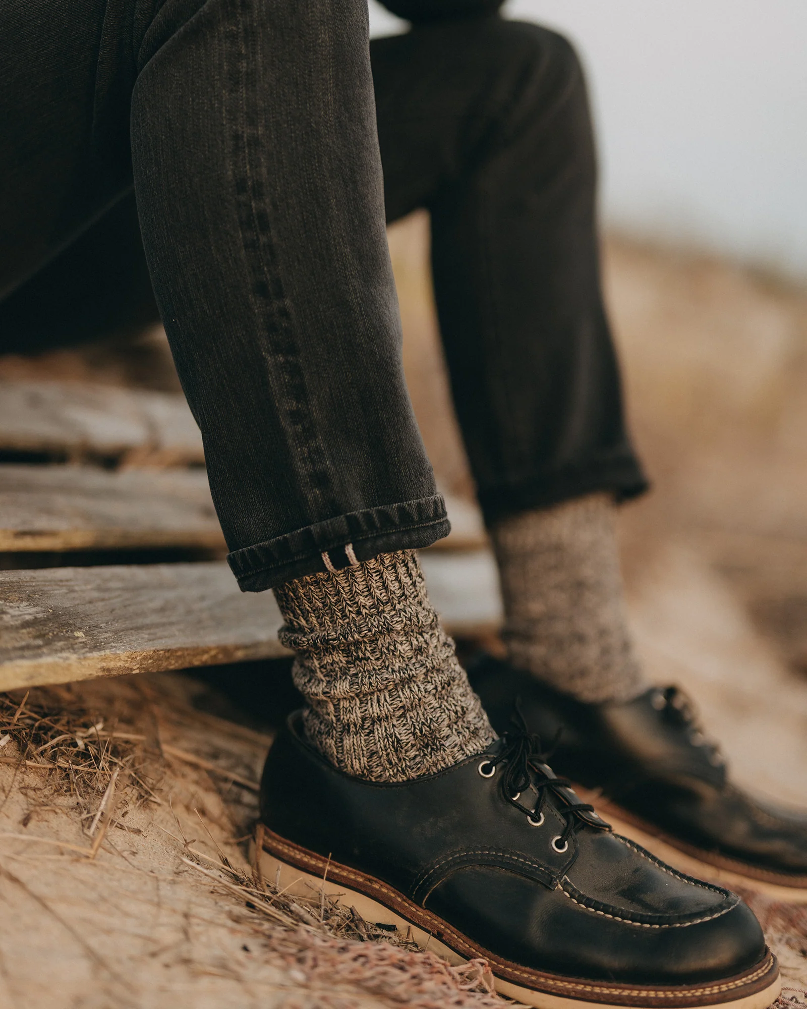 The Slim Jean in Washed Black Organic Slub Selvedge - Image 3