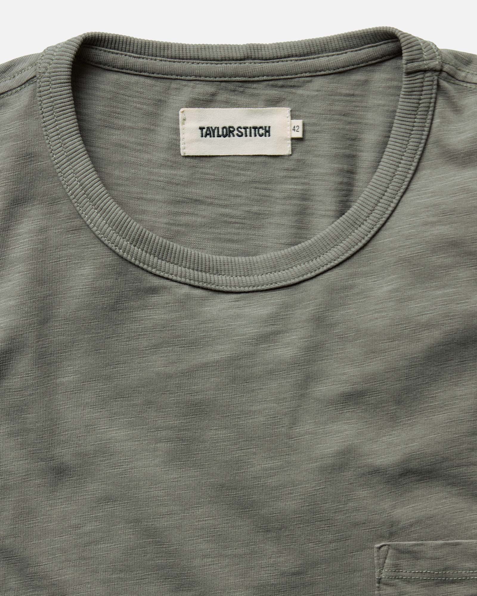The Slub Tee in Smoked Olive - Image 4