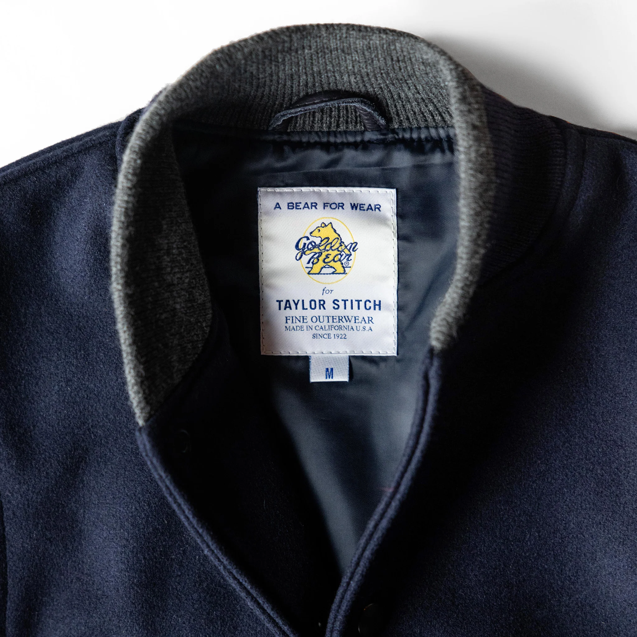 The Golden Bear Snap Bomber in Midnight Wool - Image 10