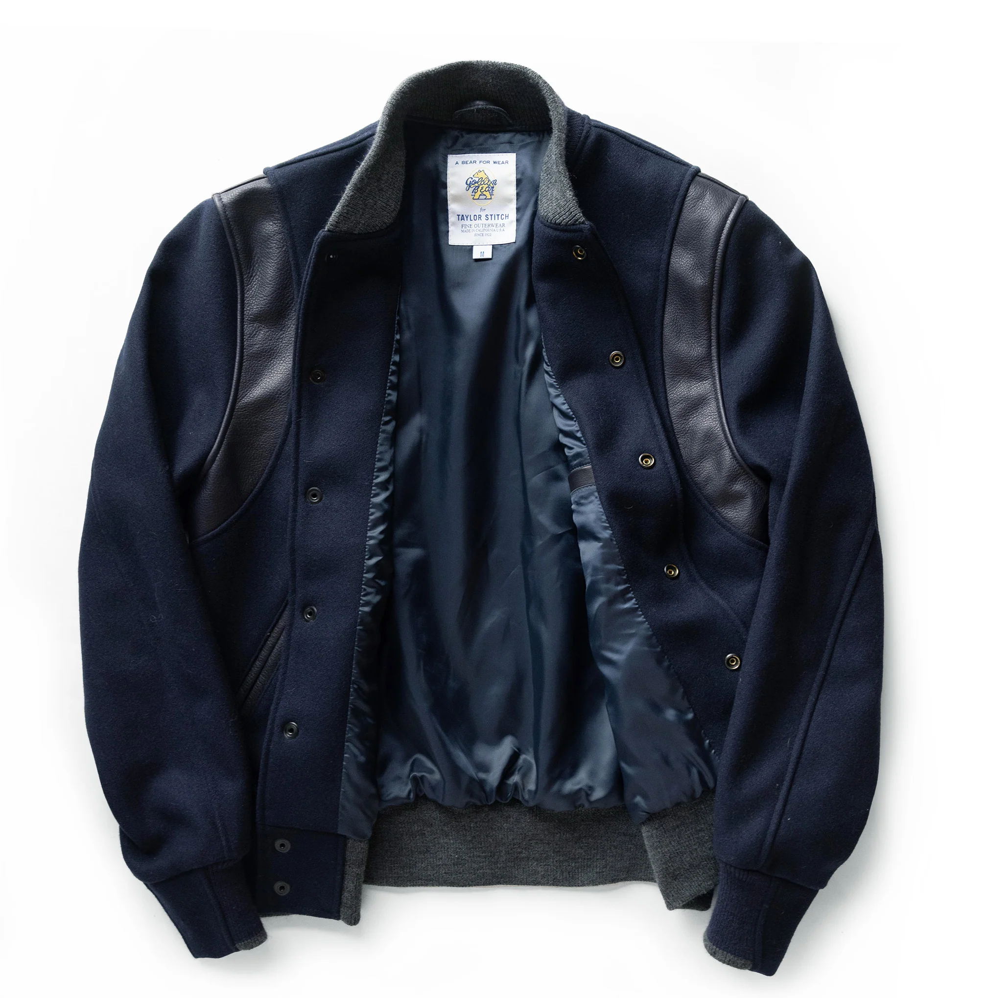 The Golden Bear Snap Bomber in Midnight Wool - Image 11