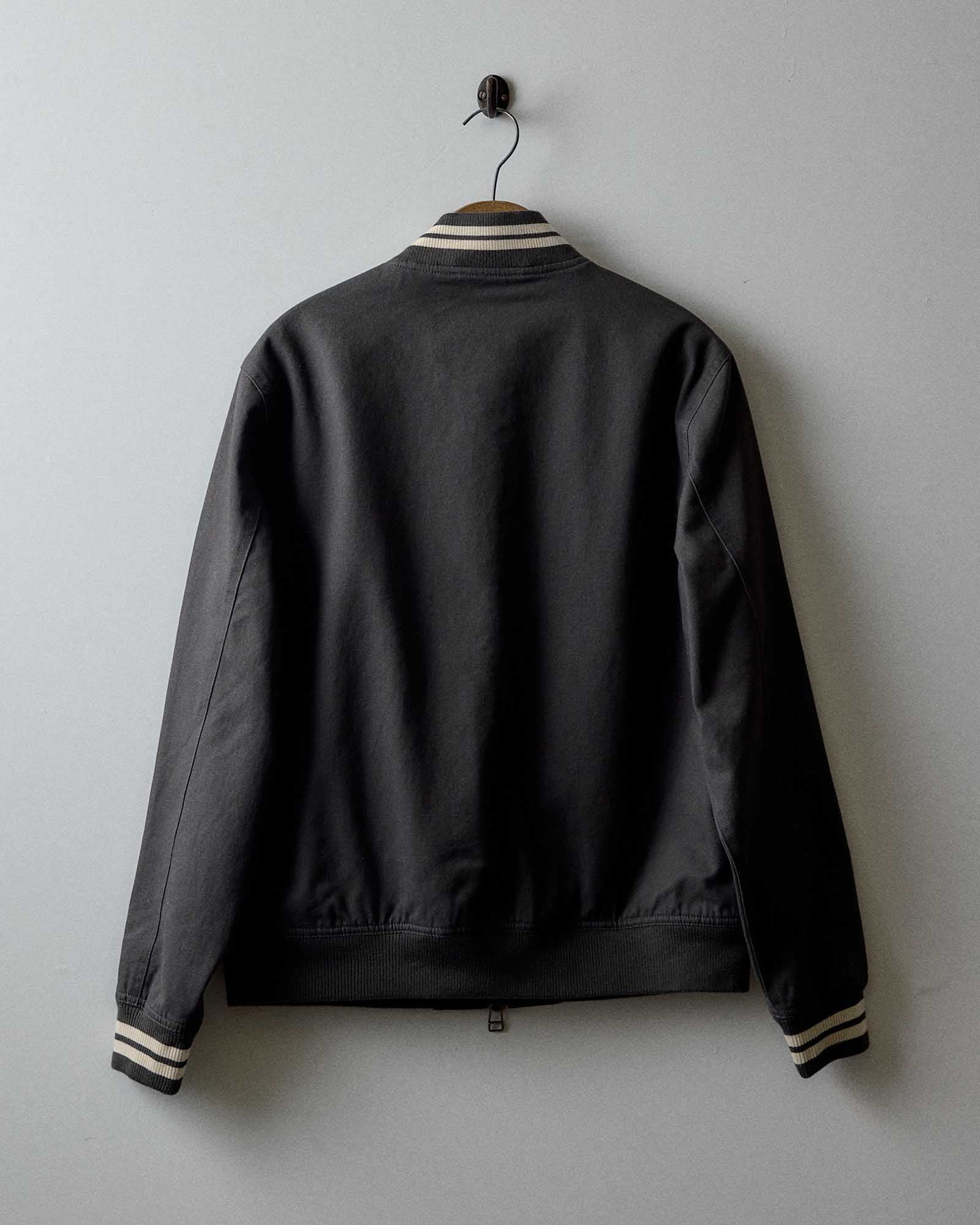 The Speedway Bomber in Organic Faded Black Twill - Image 6