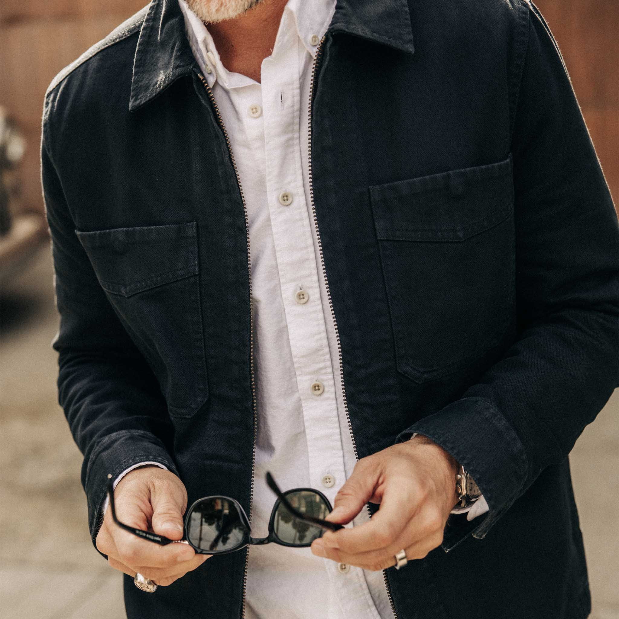 The Station Jacket in Dark Navy Broken Twill - Image 3