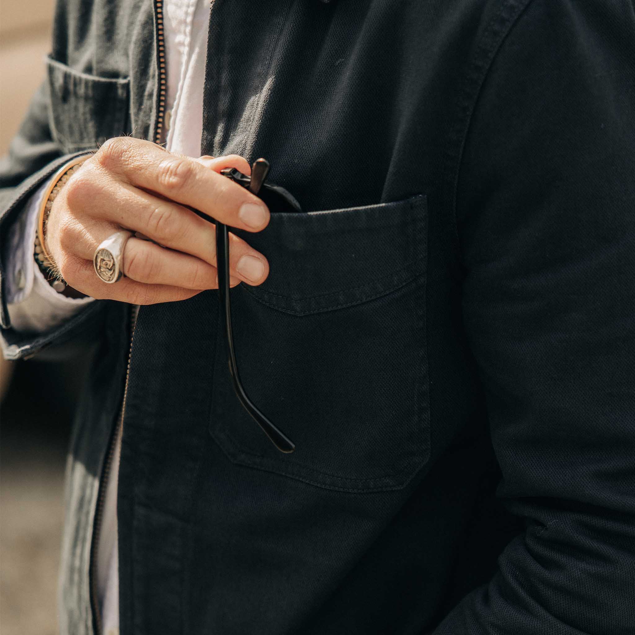 The Station Jacket in Dark Navy Broken Twill - Image 4