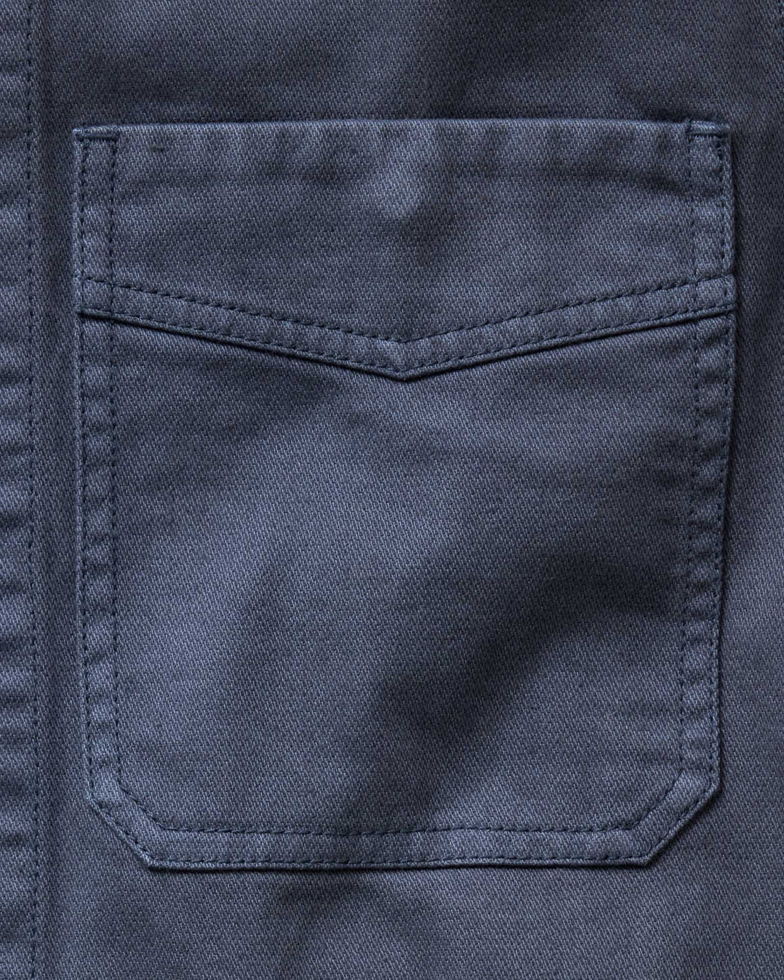 The Station Jacket in Petrol Blue Broken Twill - Image 3