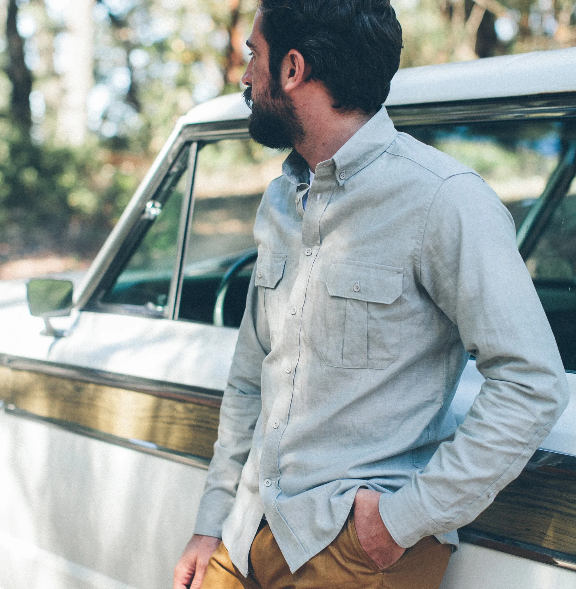 Steel Chambray Shotgun Shirt - Image 3