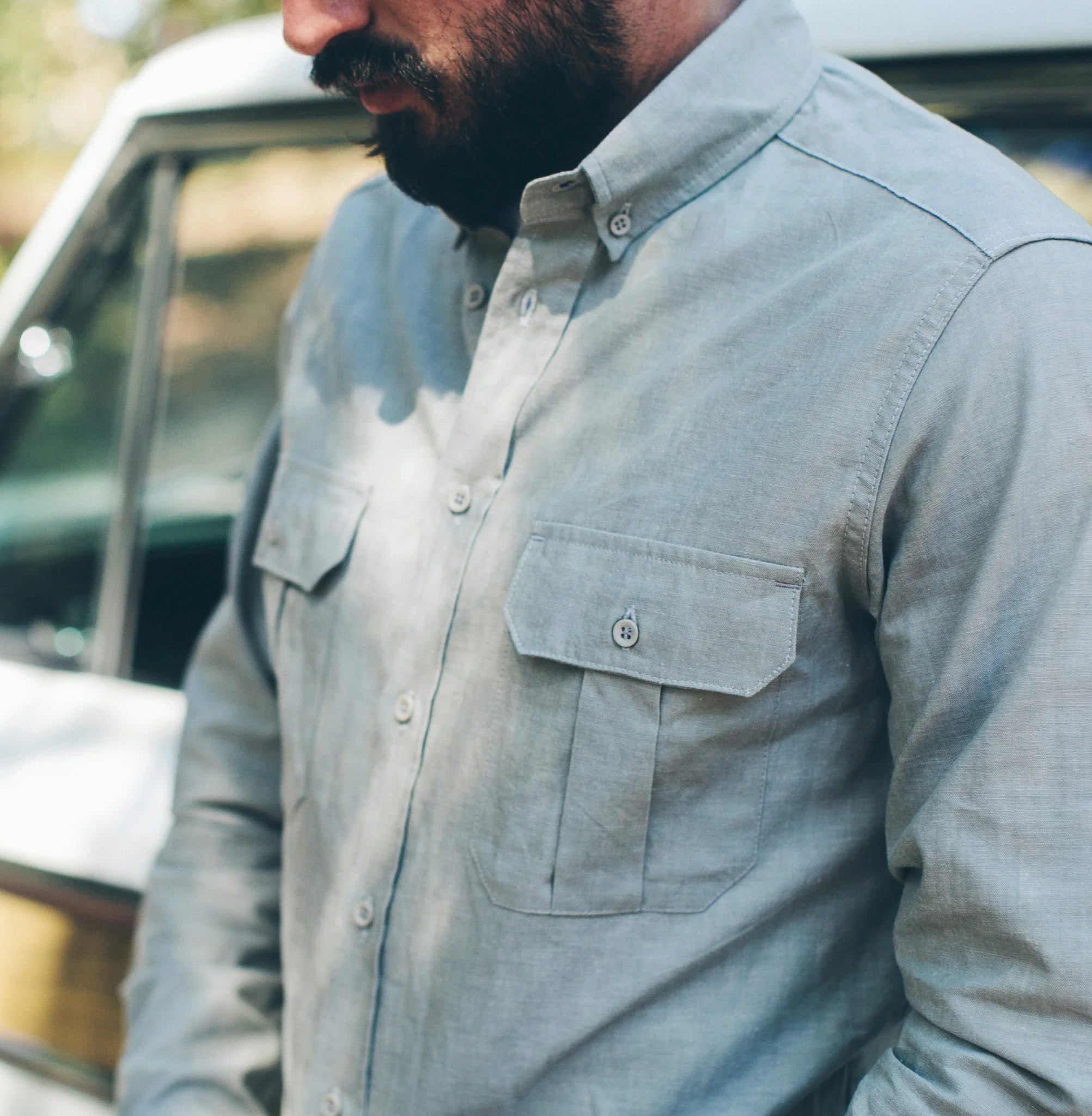 Steel Chambray Shotgun Shirt - Image 6