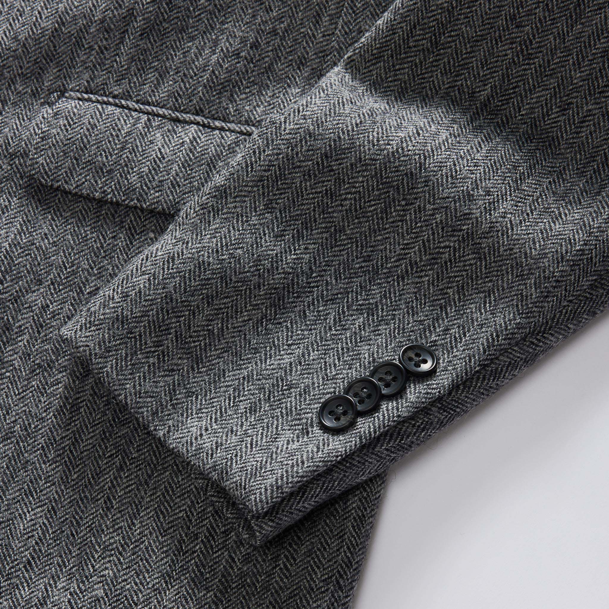 The Stevens Sportcoat in Slate Herringbone Wool - Image 7