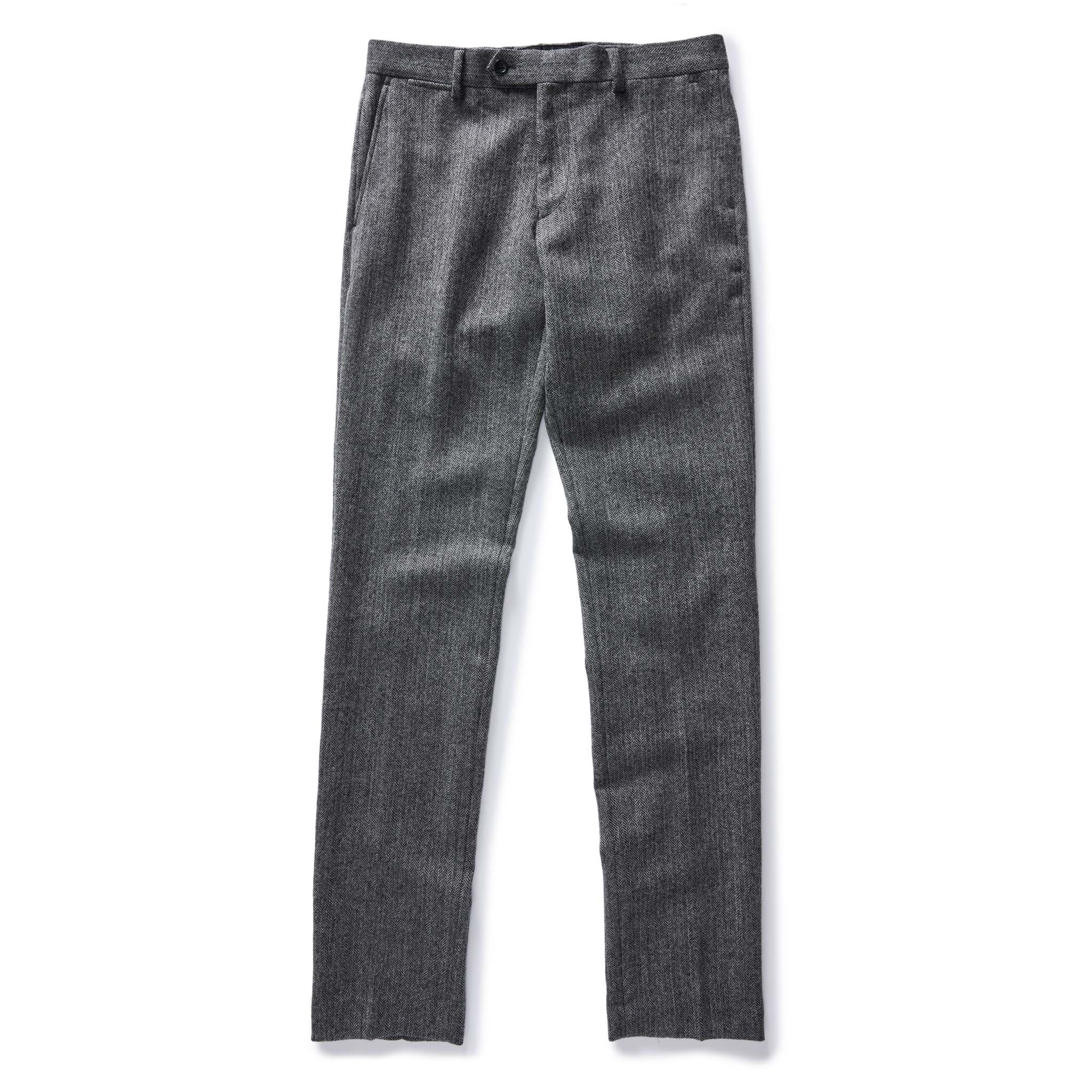 The Stevens Trouser in Slate Herringbone Wool - Image 5