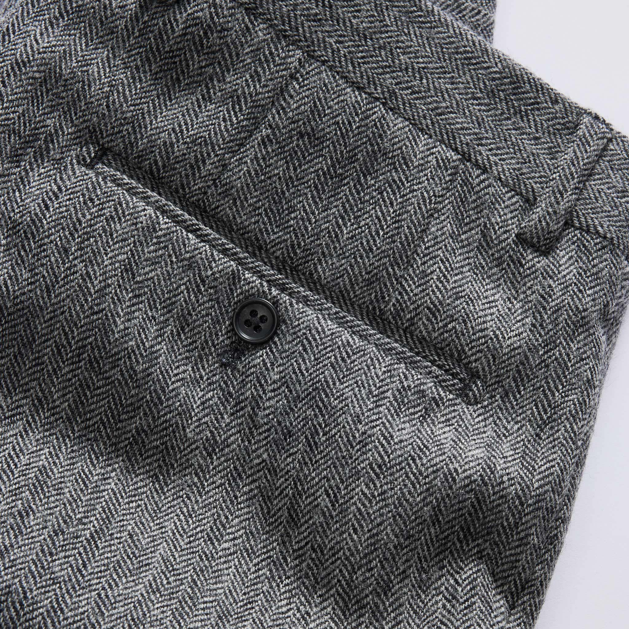 The Stevens Trouser in Slate Herringbone Wool - Image 7