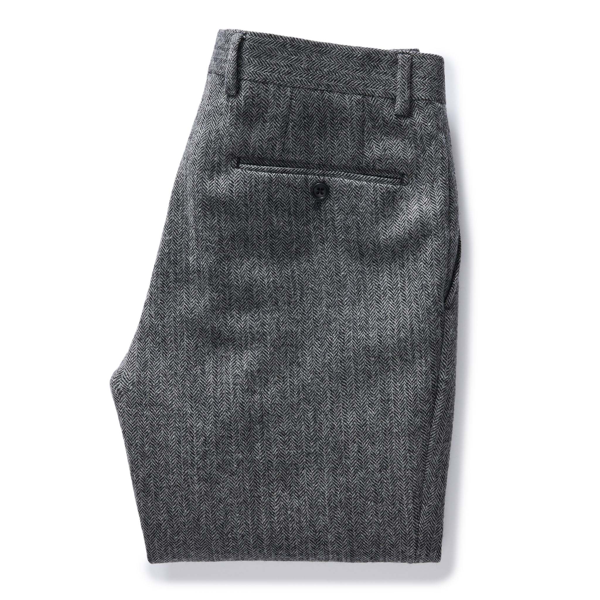 The Stevens Trouser in Slate Herringbone Wool - Image 8