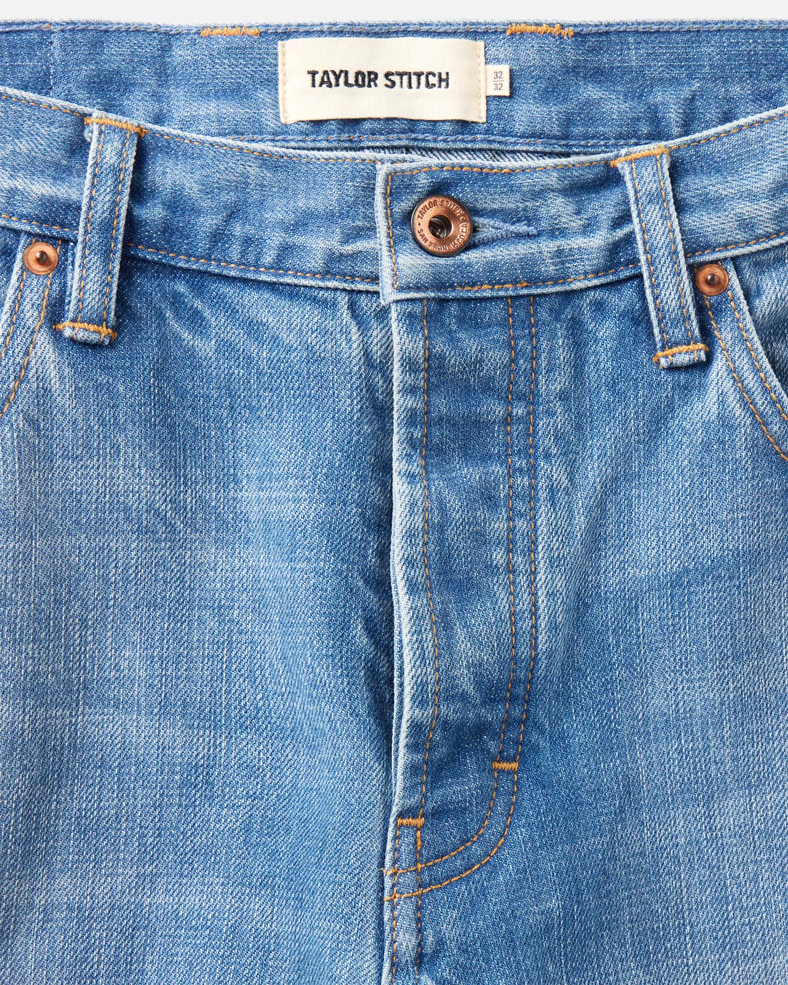 The Straight Jean in Light Wash Organic Selvedge - Image 5