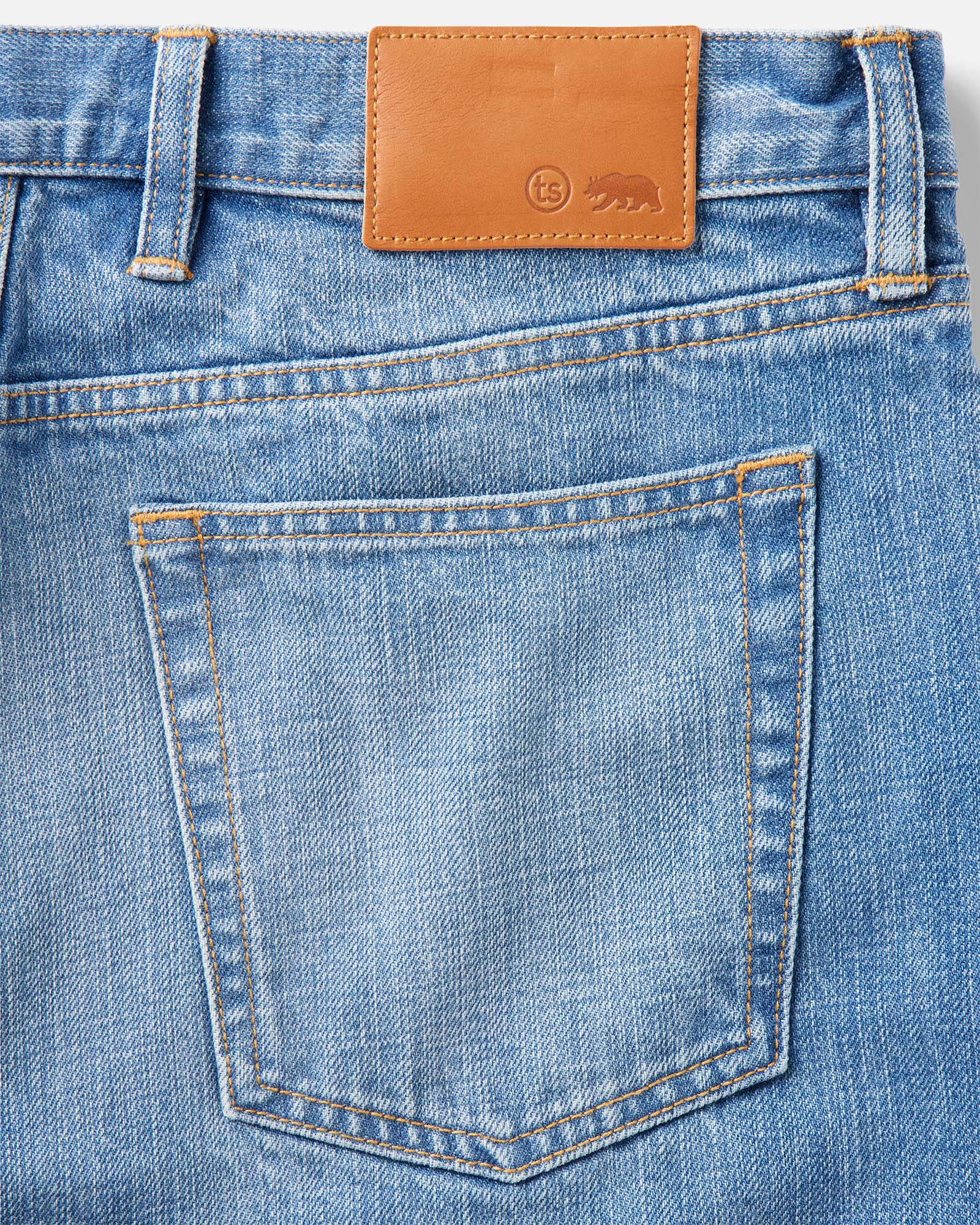 The Straight Jean in Light Wash Organic Selvedge - Image 7