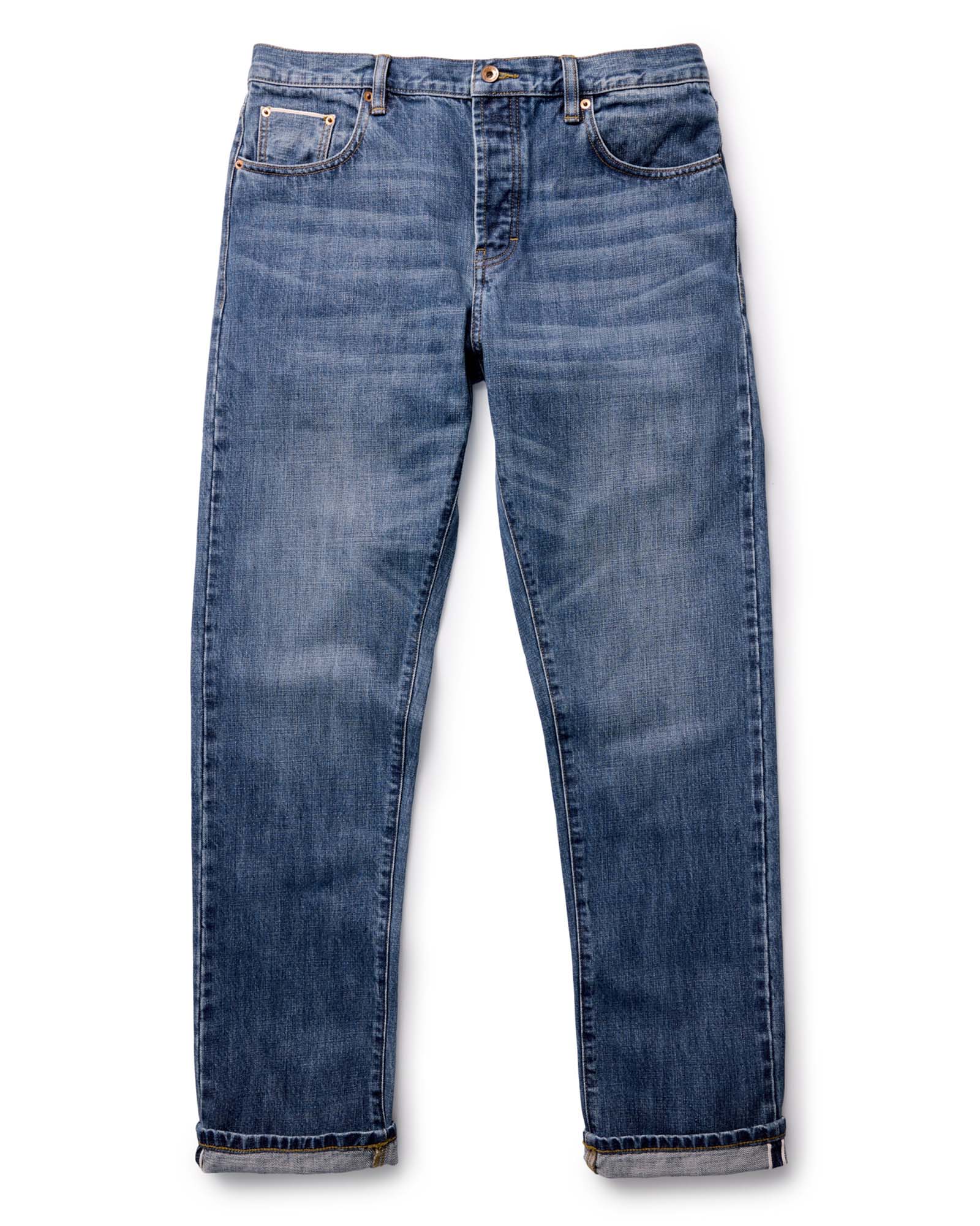 The Straight Jean in Mid Wash Organic Selvedge - Image 10