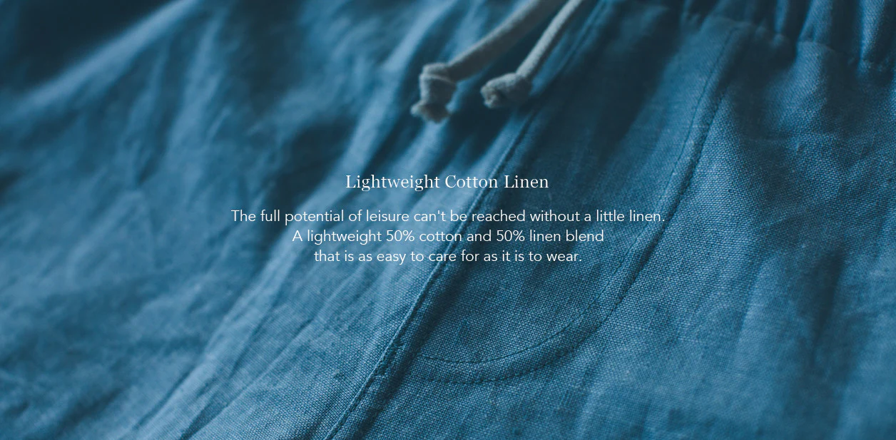 Sun Bleached Indigo Linen and Cotton Leisure Shorts - Image 8