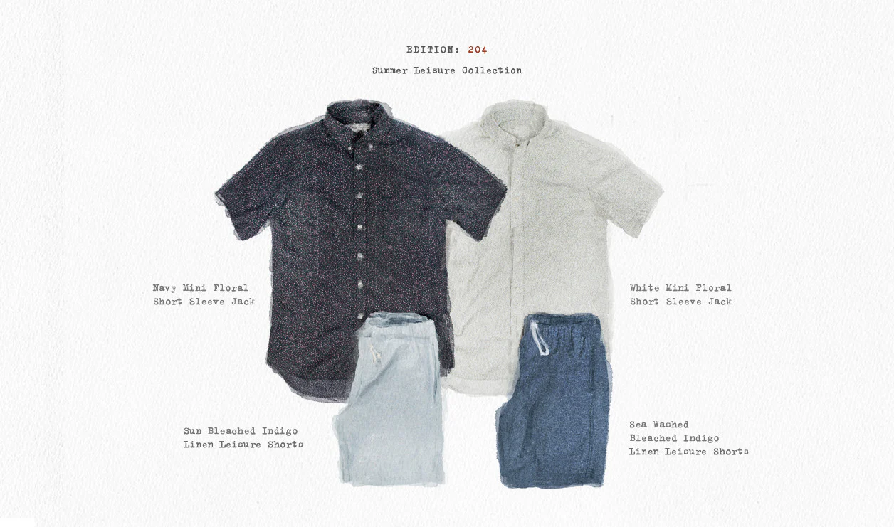 Sun Bleached Indigo Linen and Cotton Leisure Shorts - Image 9