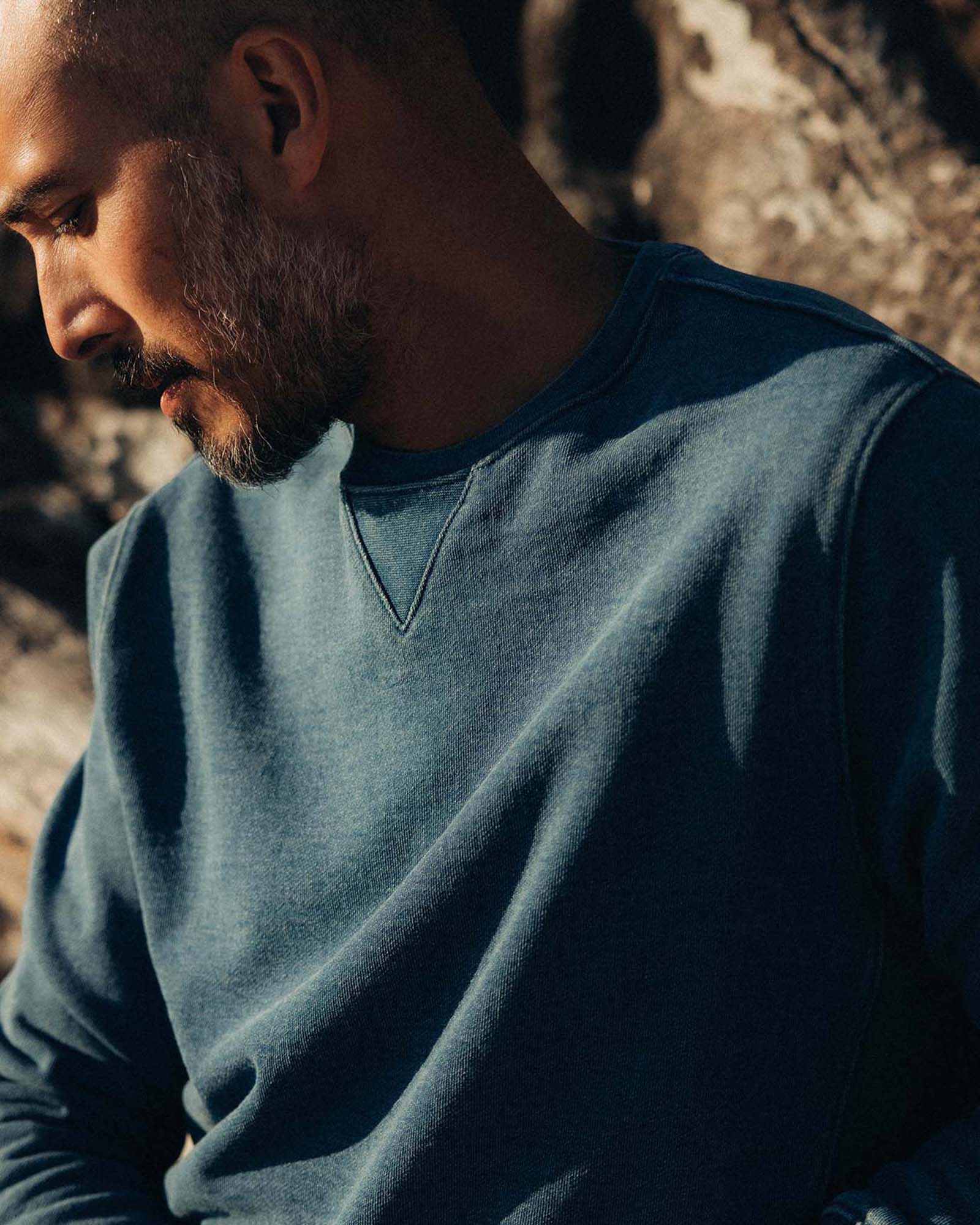 The Sunset Crew in Washed Indigo Terry - Image 3